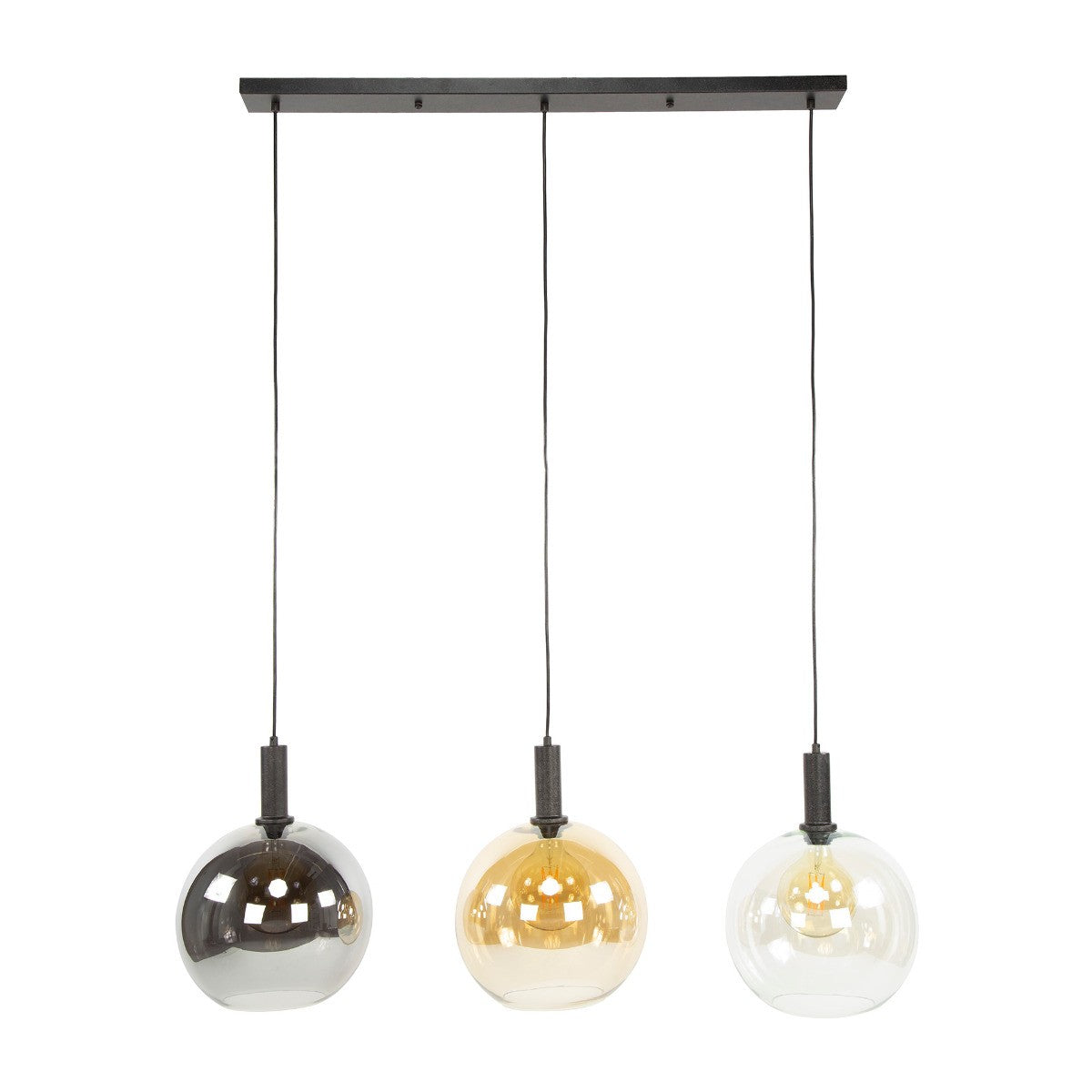 Fraaai - Bruno hanglamp tricolore 3-lichts - artic zwart