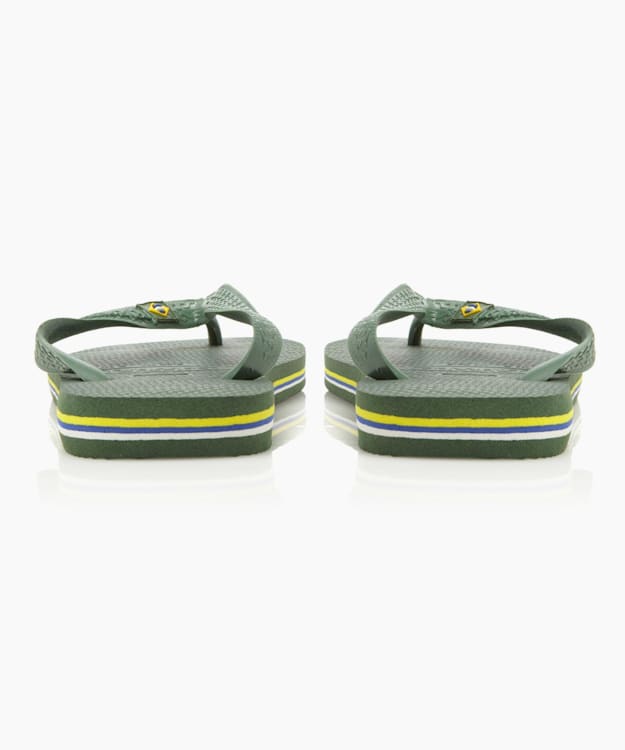 Brazil Flip Flops Khaki - Havaianas Classic Flag Flip Flops