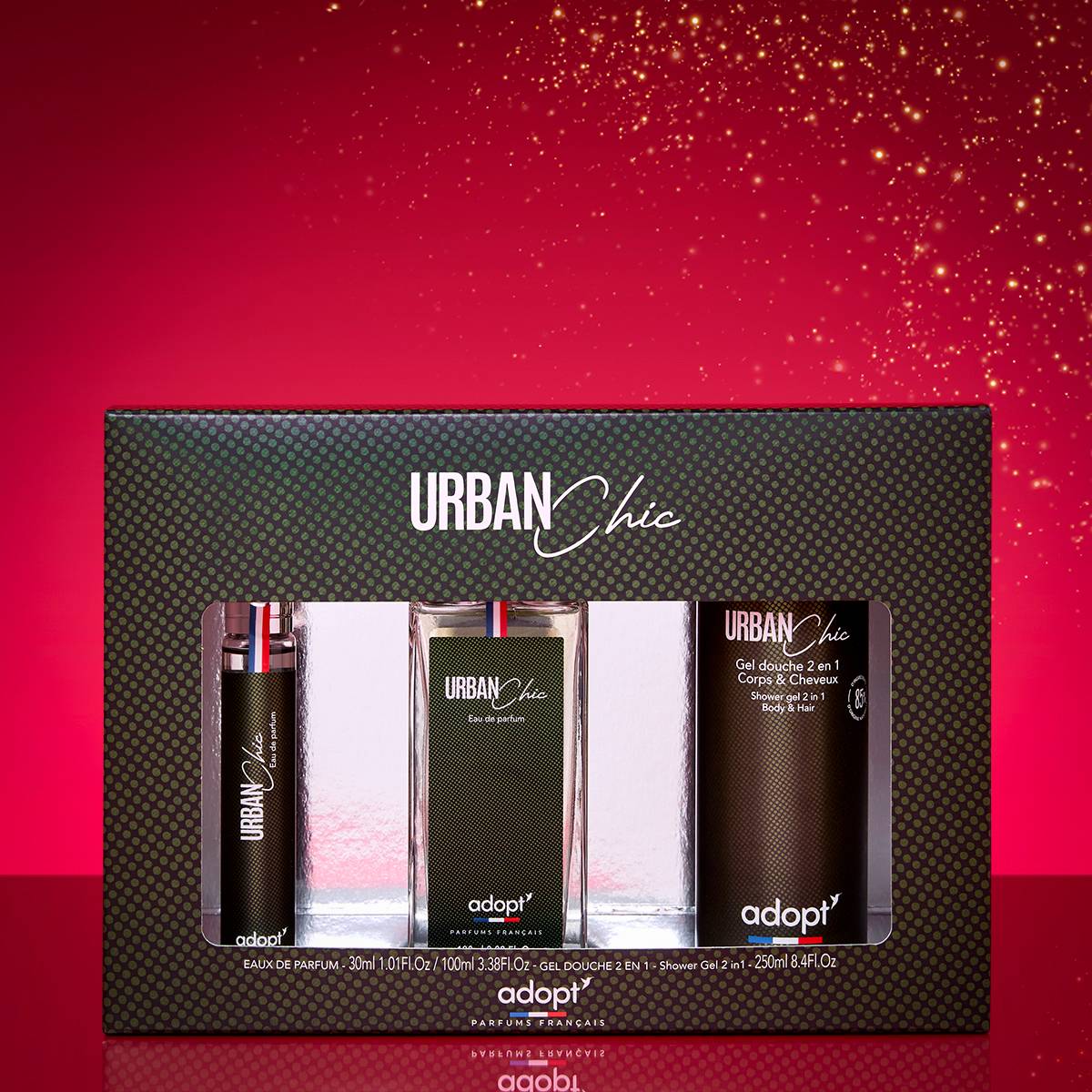Urban ChicCoffret eaux de parfums 30 ml et 100 ml   gel douche 250 ml