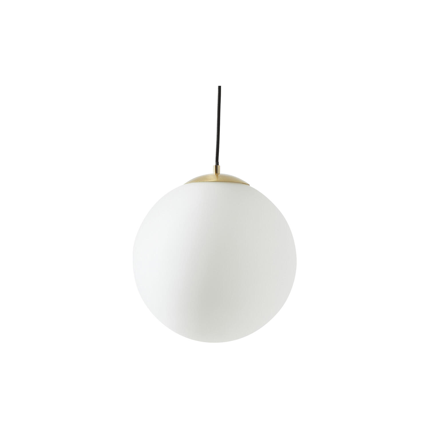 Beth Opal Glass Ball Pendant, white