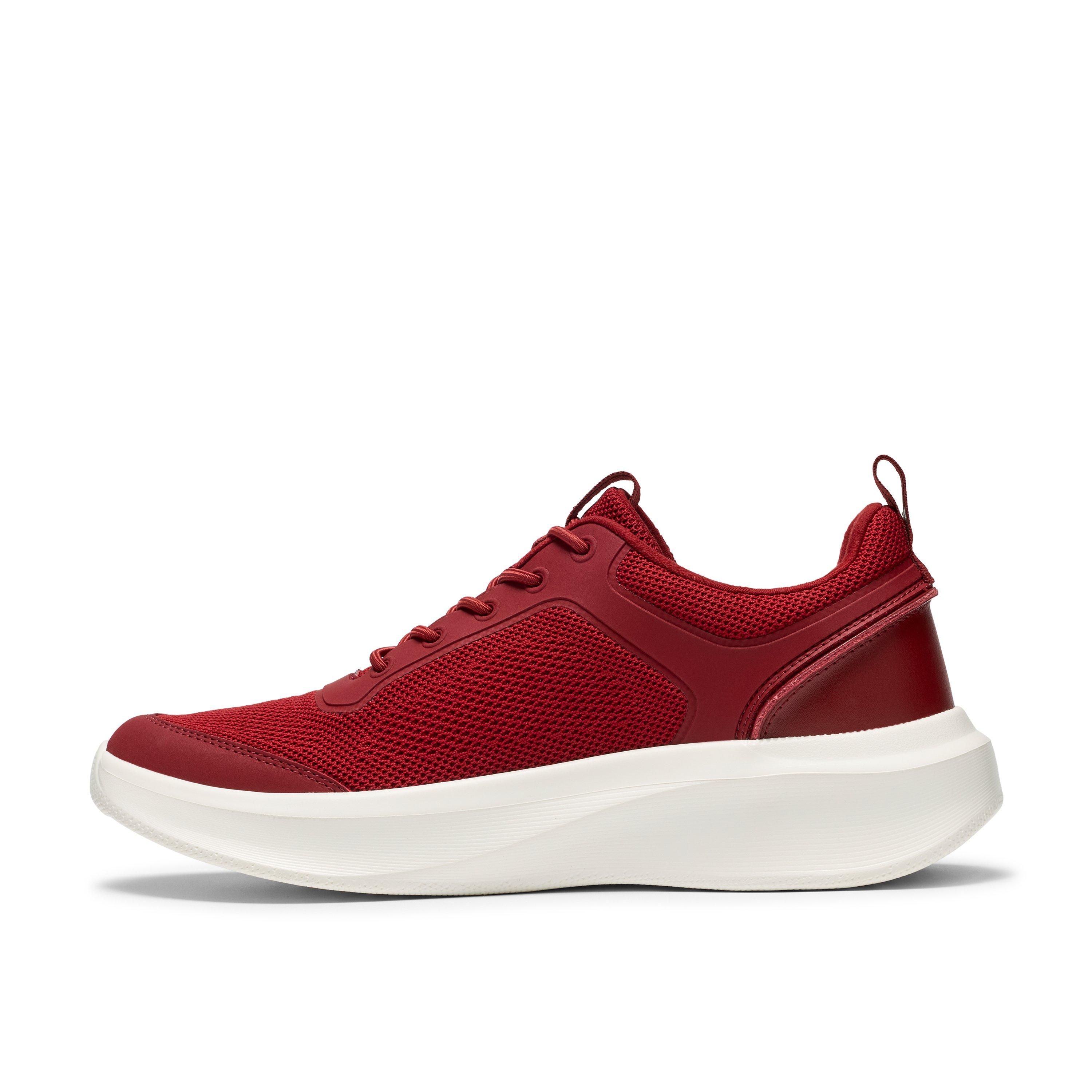 Clarks Solevana Sport Red Trainers,Lace Up