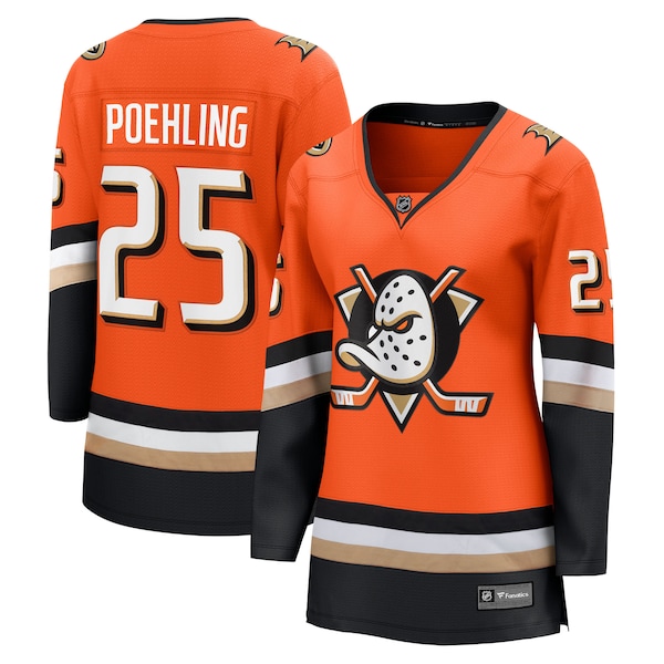 Ryan Poehling Anaheim Ducks  Women's Home Breakaway Jersey - Orange
