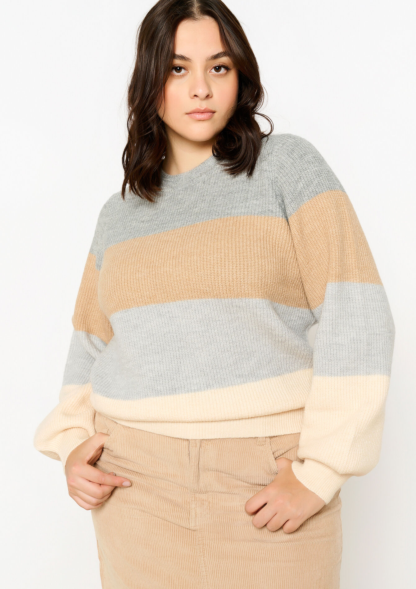 Trui met colourblock