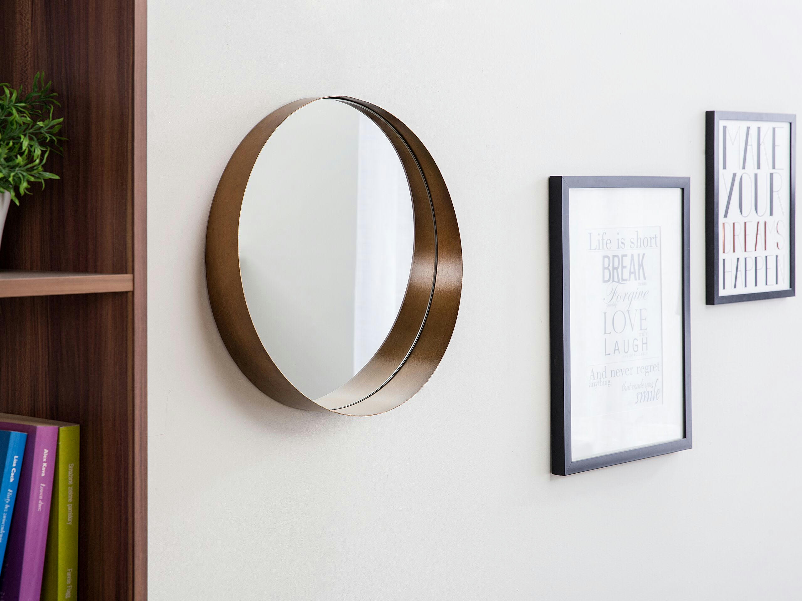 PINEY - Miroir en métal cuivré 40x40