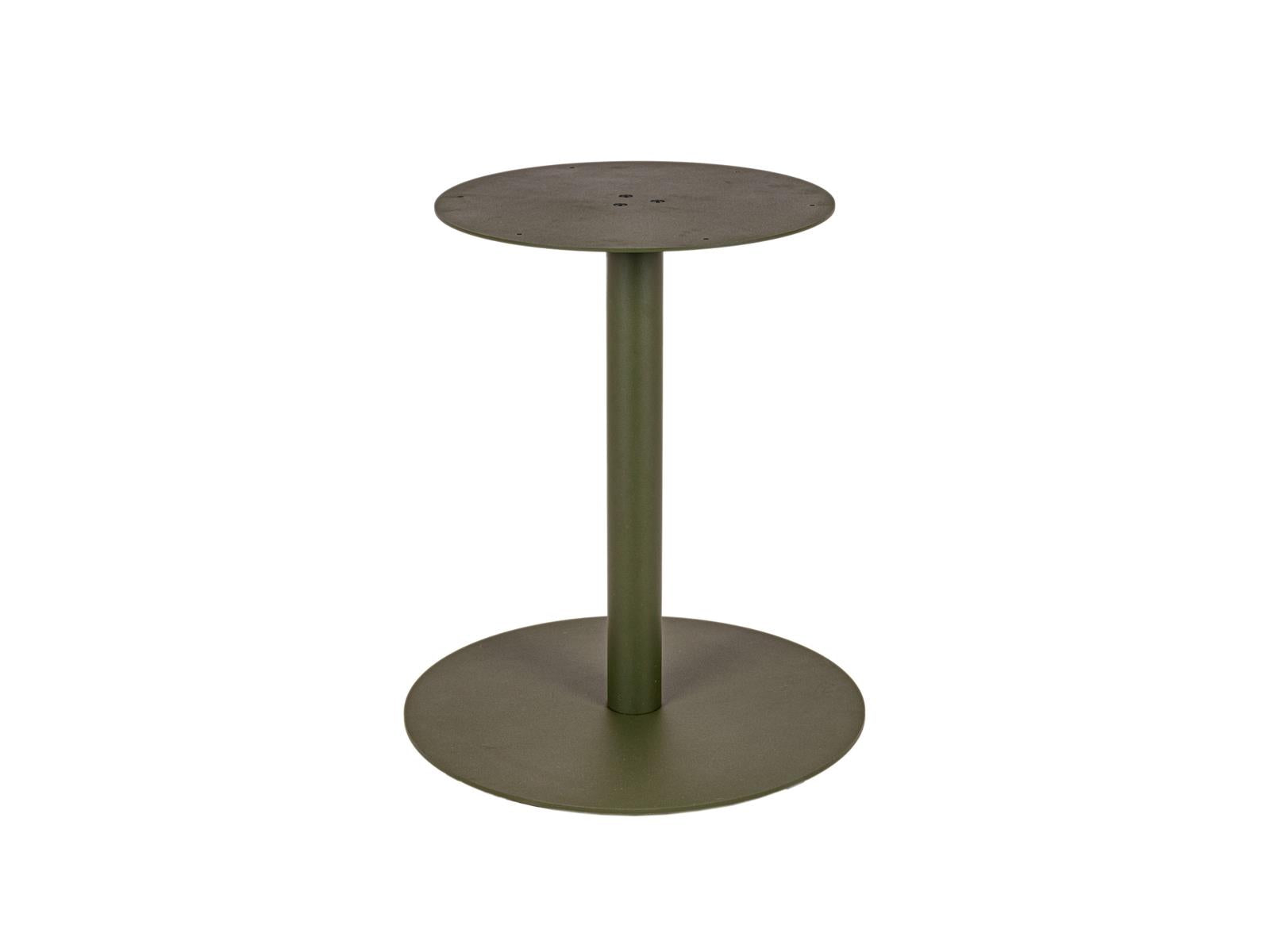 MaximaVida ronde metalen tafelpoot Portland olijfgroen- extra zware 34 kg uitvoering