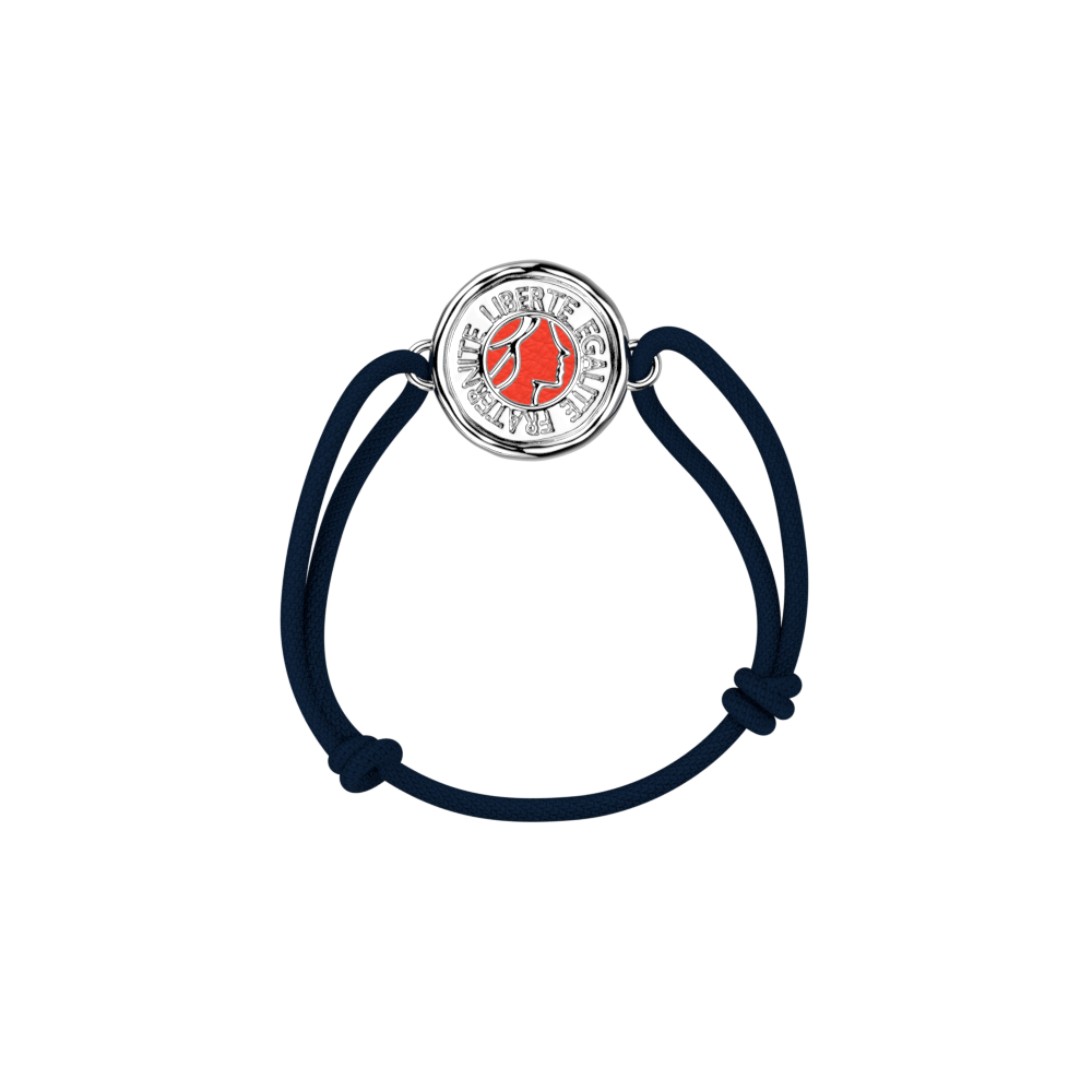 Bracelet cordon Marianne, cuir réversible Passion / Glamour