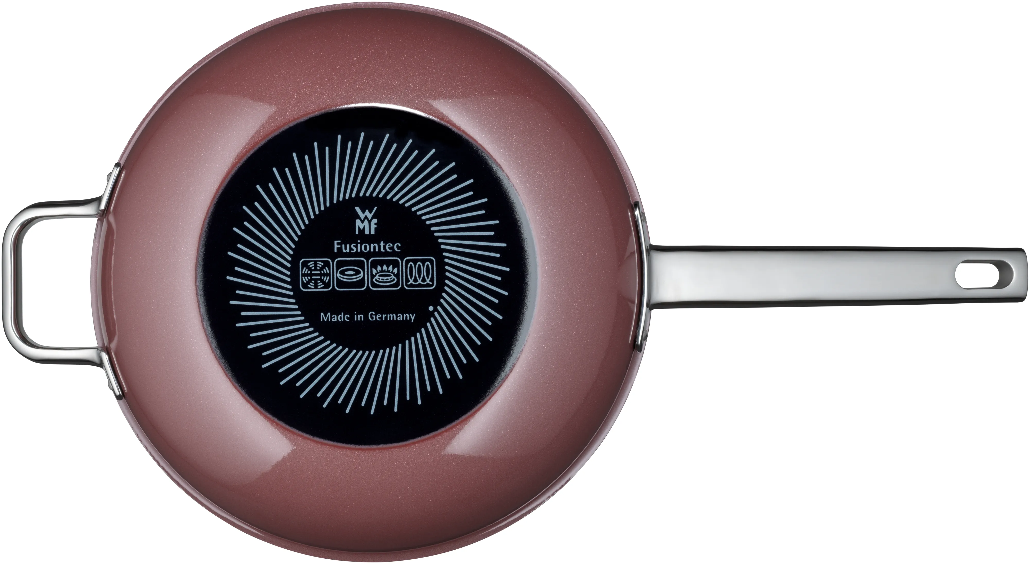 WMF Fusiontec Mineral Wok 28cm with lid Rose Quartz