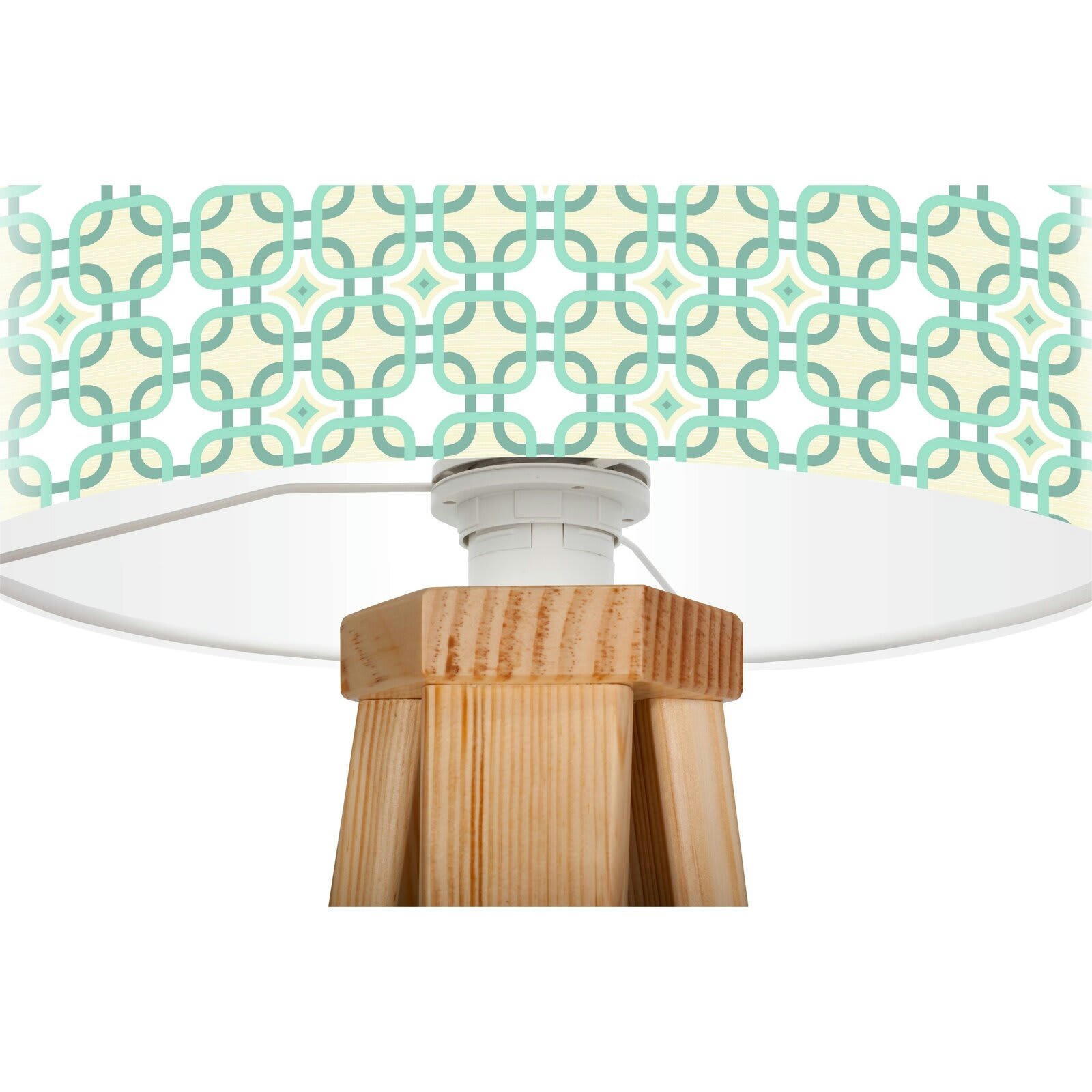 STAMPS - Lampe de chevet Bois Vert 30x30x45 cm