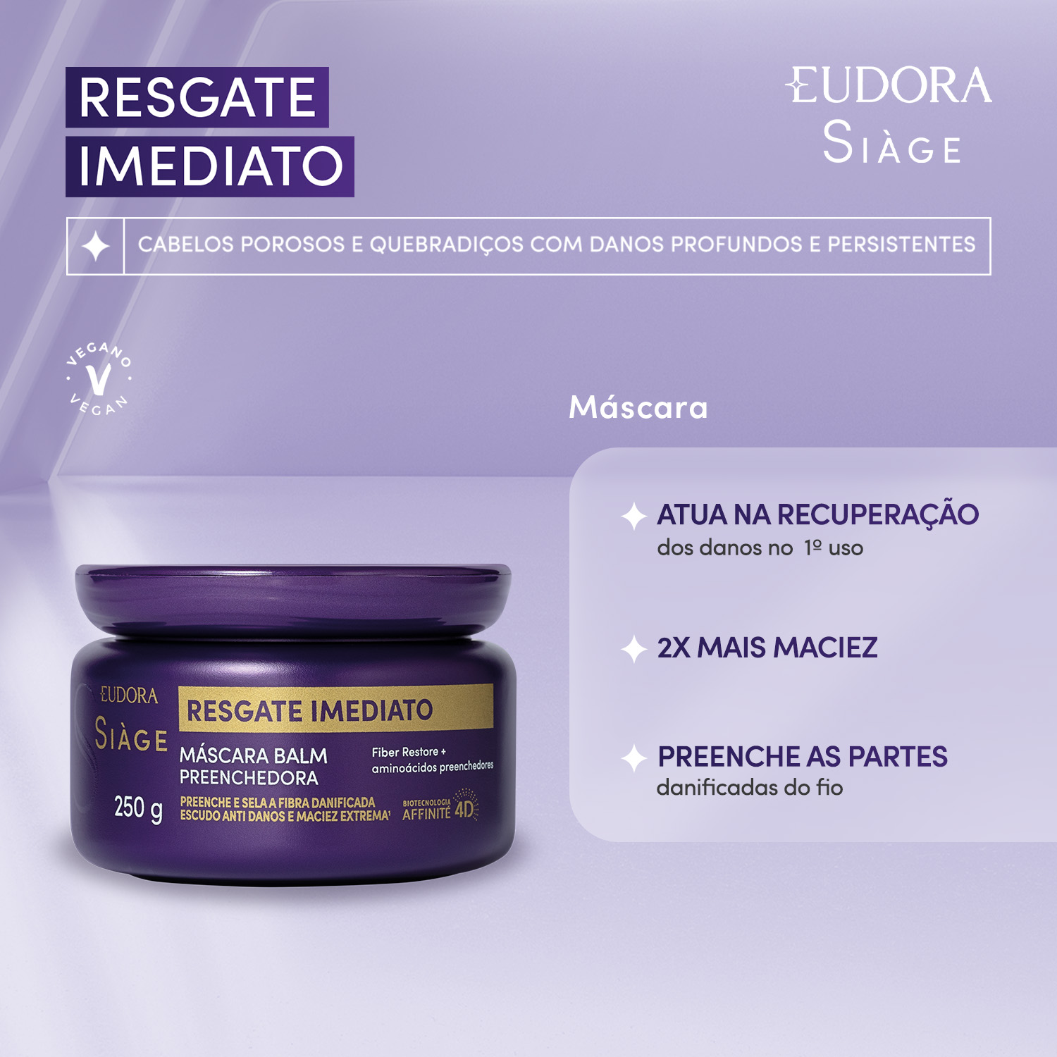 Máscara Balm Preenchedora Siàge Resgate Imediato 250g