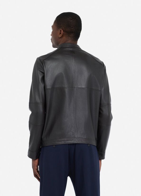 Giacca biker in pelle