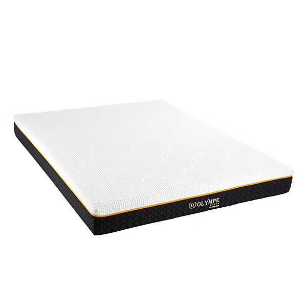 Pack Olympe 90x200 cm Matelas Mousse   Sommier Bois   Accessoires