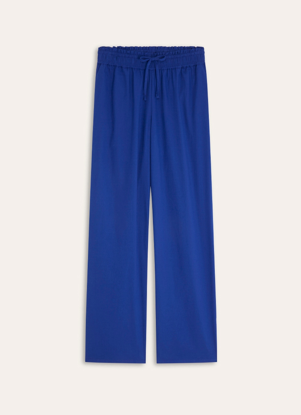 PANTALON EN COTON TWILL BLEU