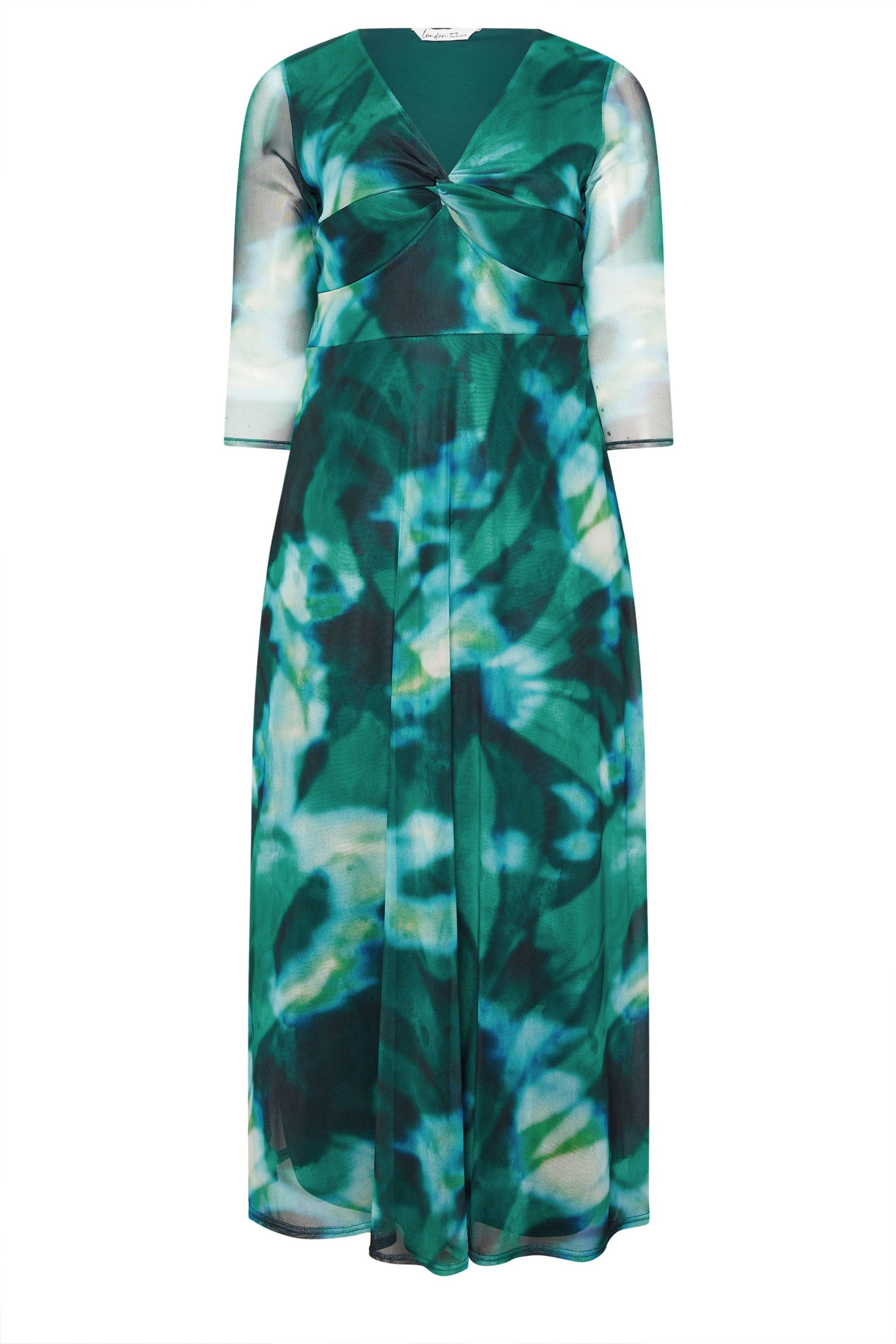 Yours Abstract Knot Front Maxi Dress