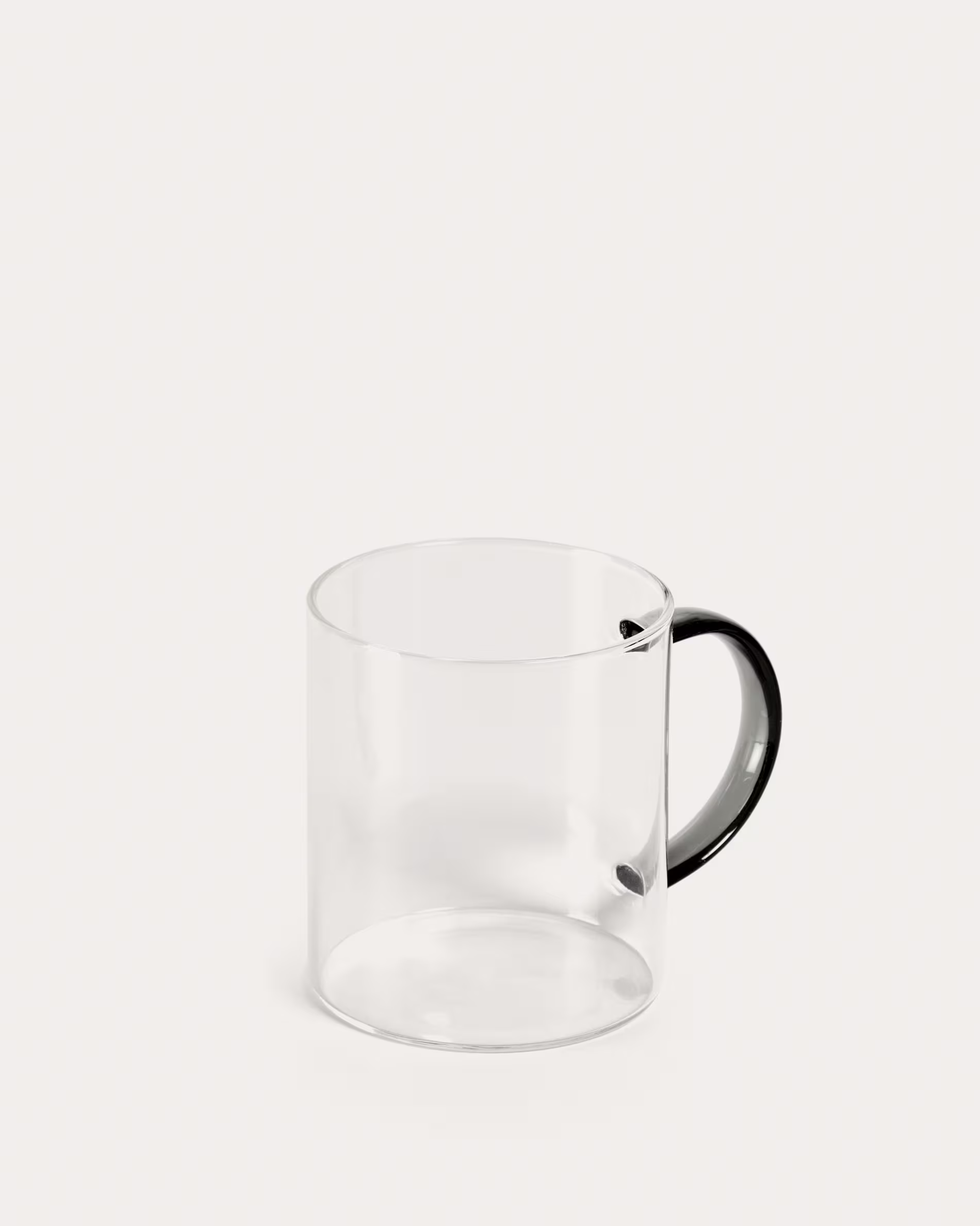 Vaso Eulalia de vidrio transparente y gris