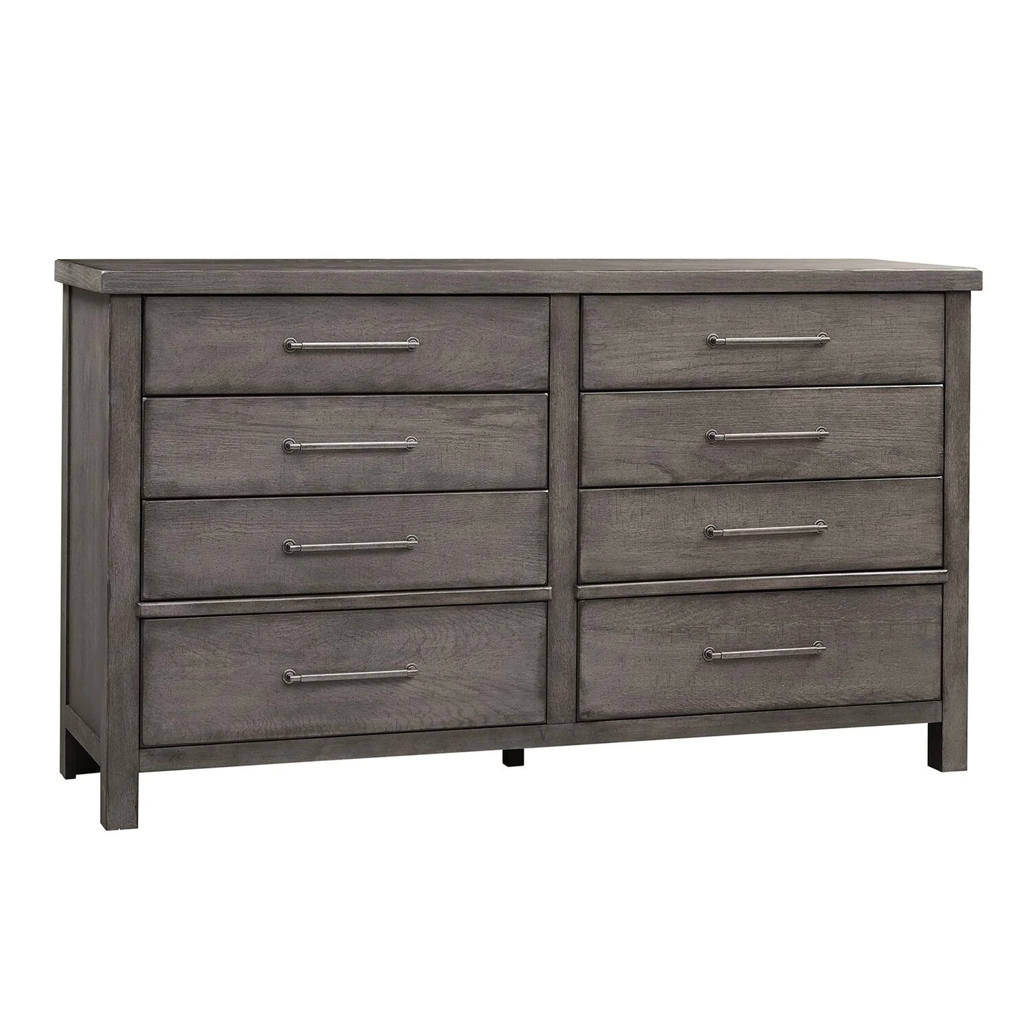 Modern Farmhouse Dusty Charcoal Distressed 8 Drawer Dresser
