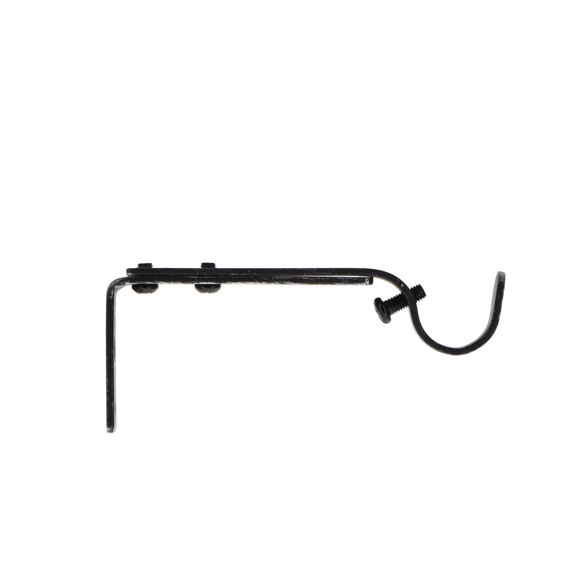 Conjunto de 2 suportes para calha preto extensíveis