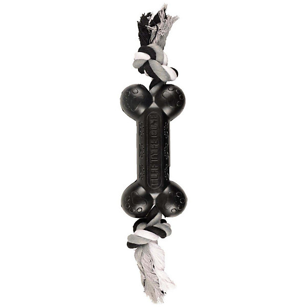 jeux caoutchouc Gladiator haltère et corde 18 cm pour chien