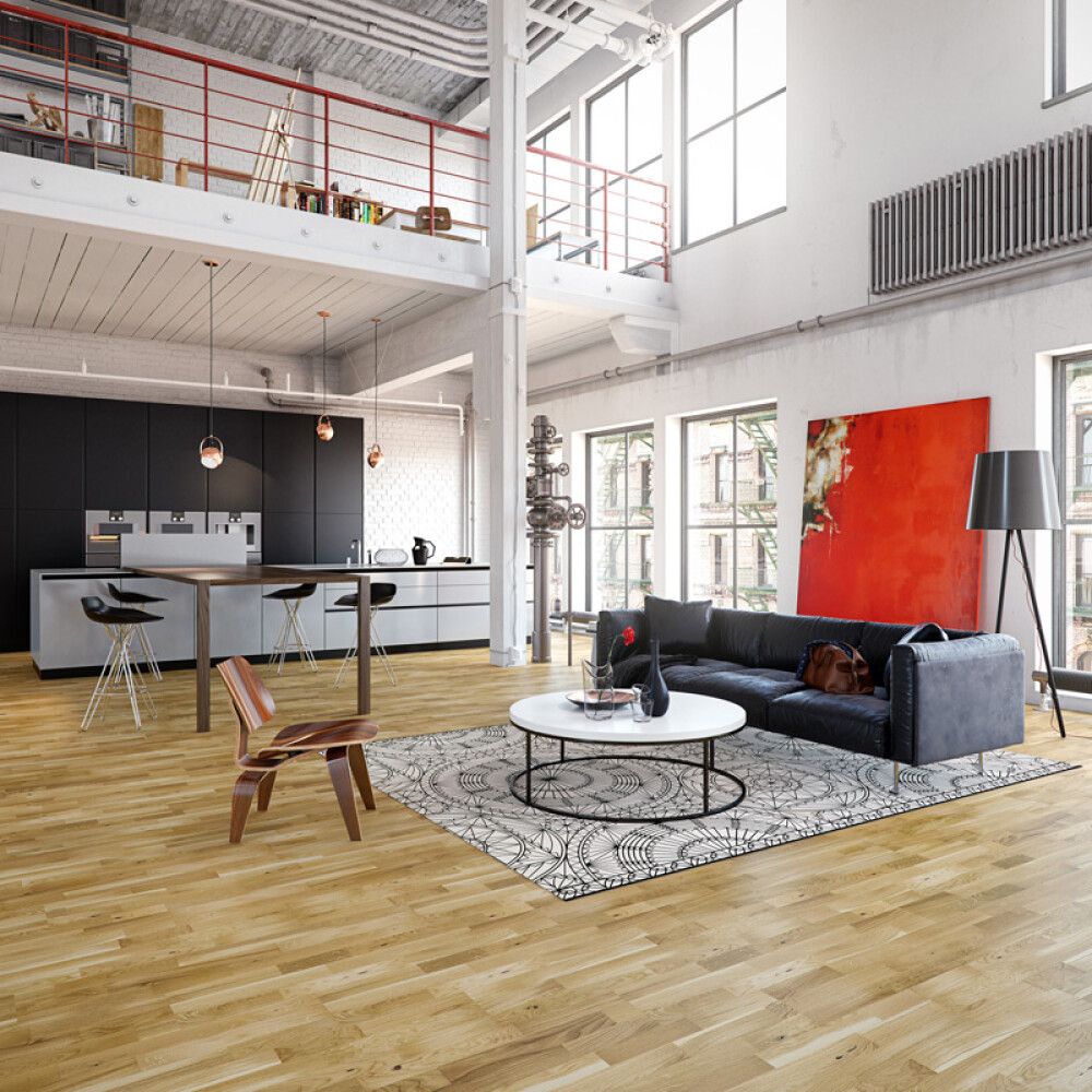 PARKETTGULV EIK PRO MATT 3-STAV 3,18M²/PK