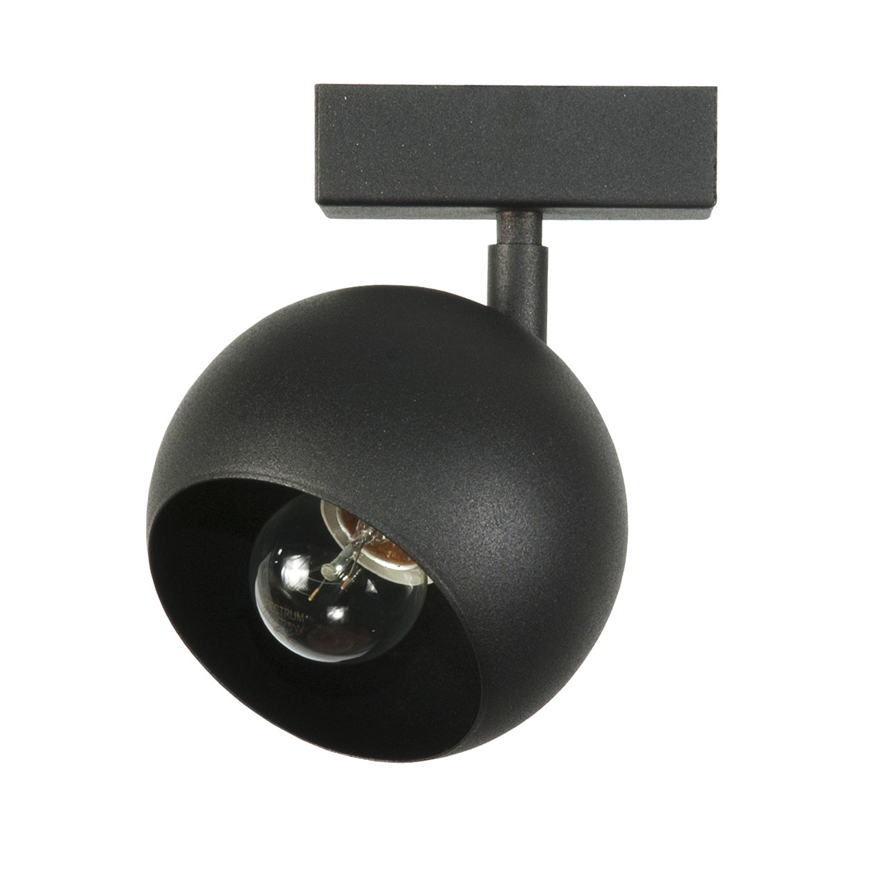 Lampa sufitowa czarna spot EDYLIT loft metalowy klosz 1xE27 NAVA 13-645