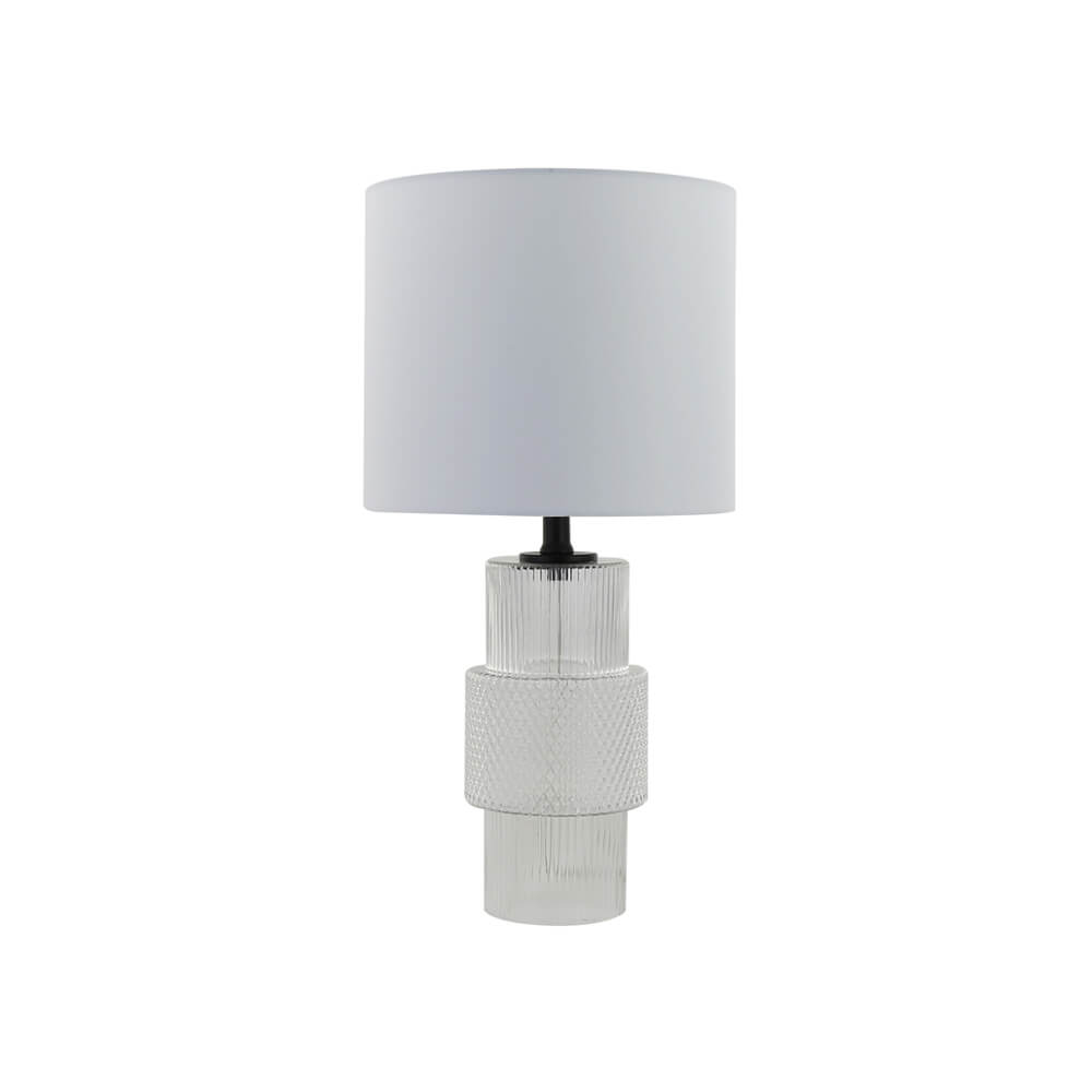HOME DELUXE Grote tafellamp van glas YUKI - Transparant