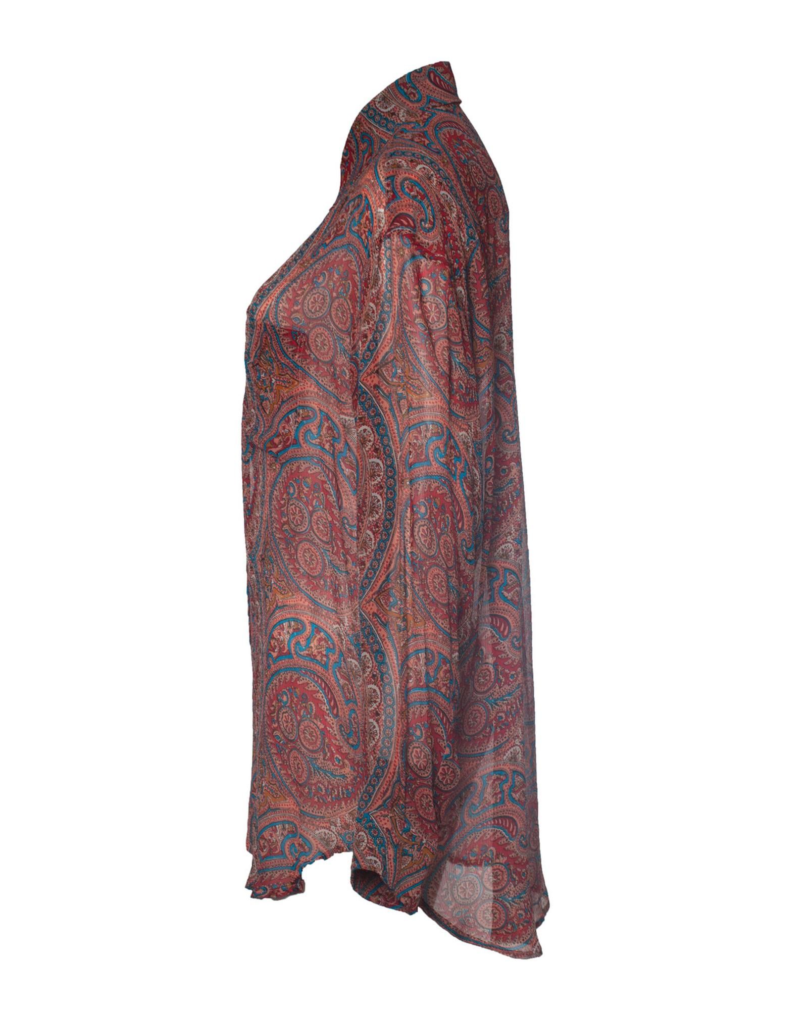 Etro Preloved Paisley Silk Blouse Wo - Red | Burgundy Tank Tops