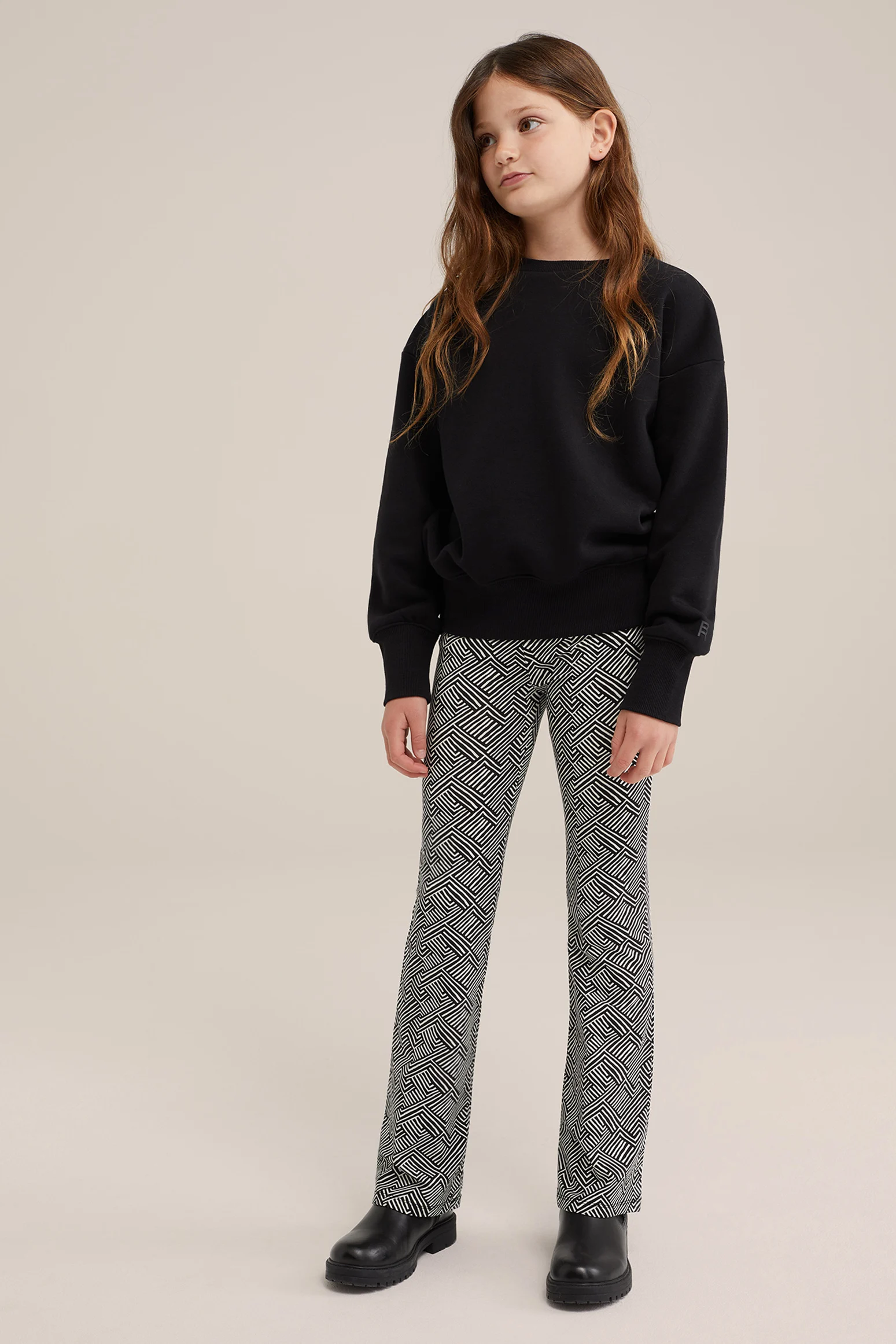 Meisjes flared legging met print