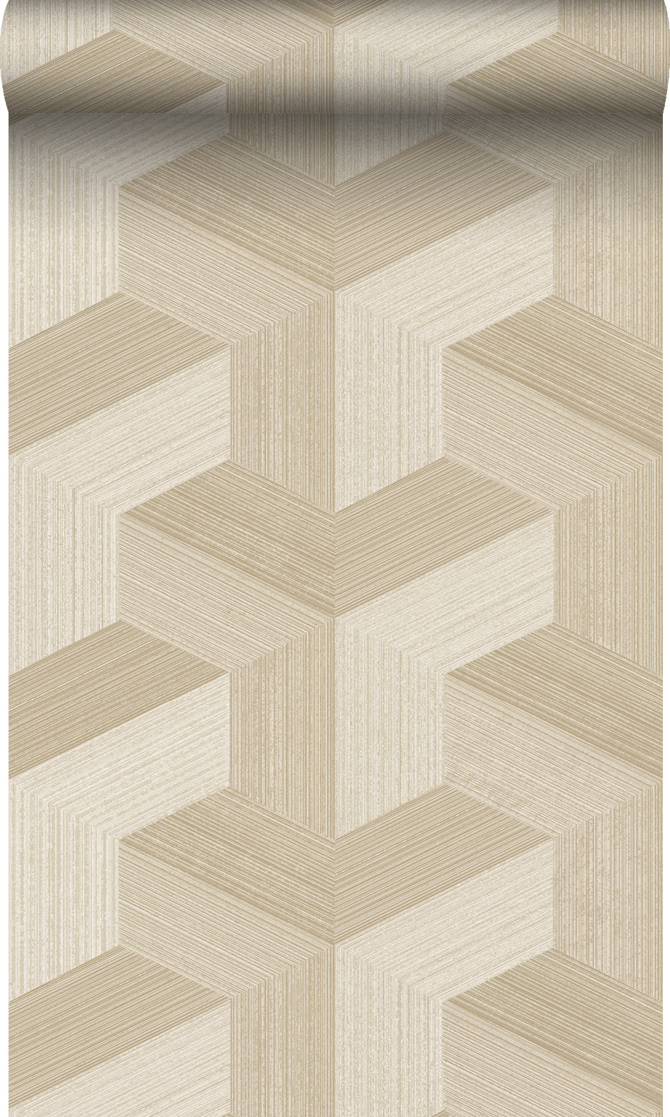 Origin Wallcoverings behang grafisch 3D motief beige - 53 cm x 10.05 m - 347949