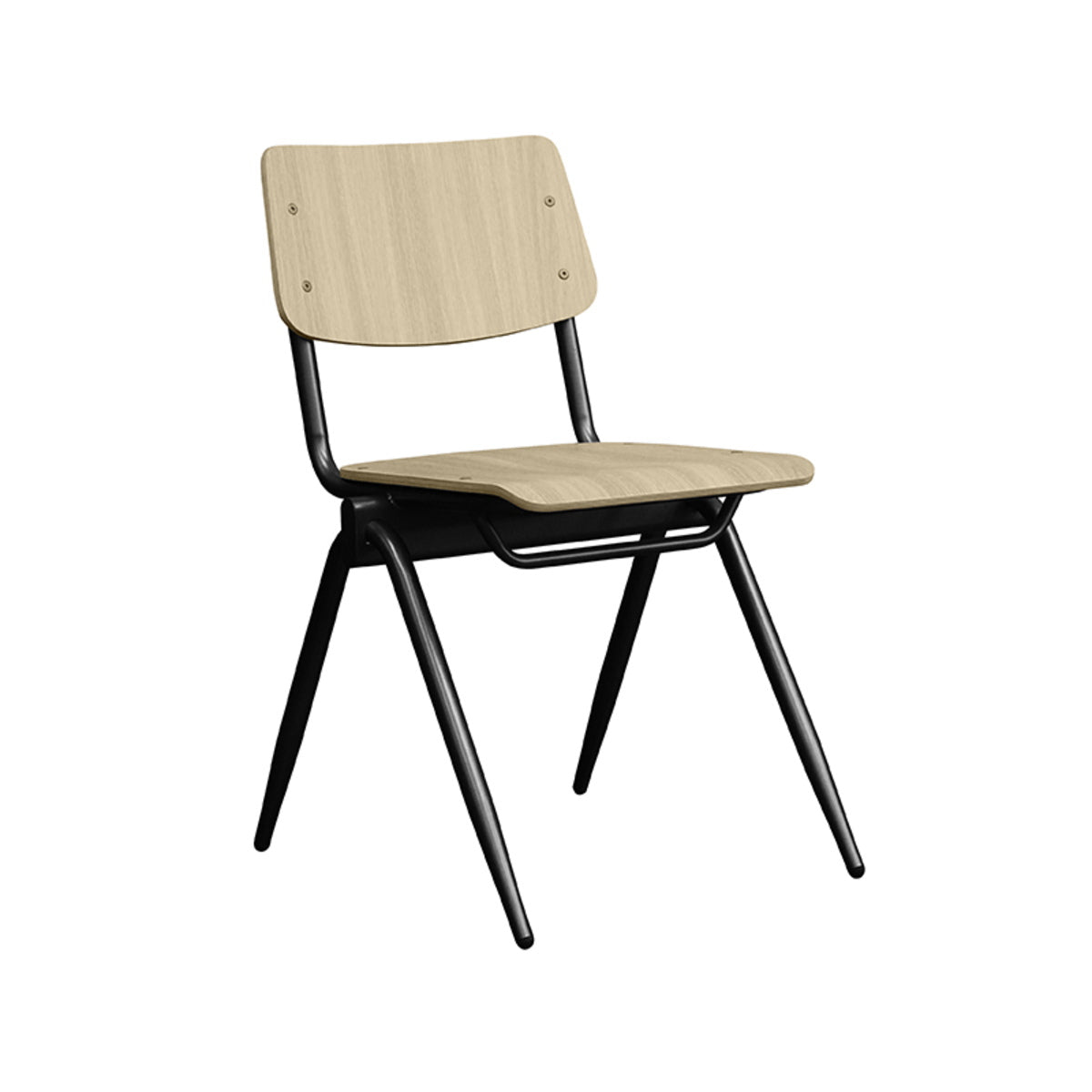 LABEL51 Eetkamerstoel Solid - Naturel Hout - Set van 2