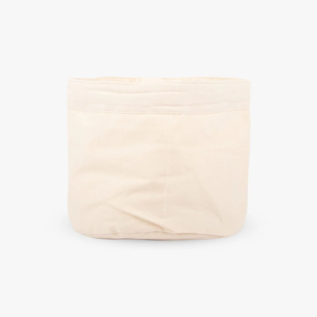 Cesto e Saco de Pão Algodão Bege 4EVERYDAY