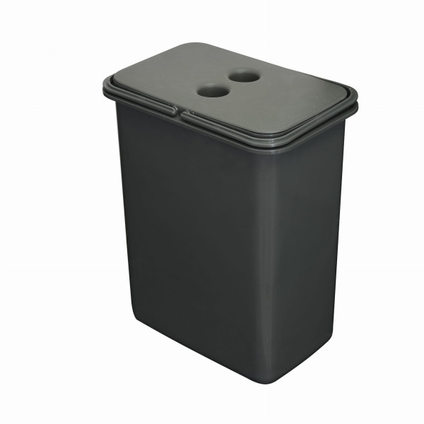 Kosz na śmieci z pokrywą FLEXI / SQUARE ECO 8 l - wysokość 30 cm