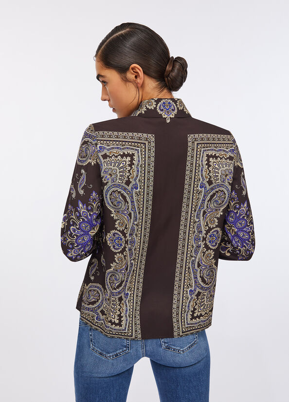 Camicia in twill stampato