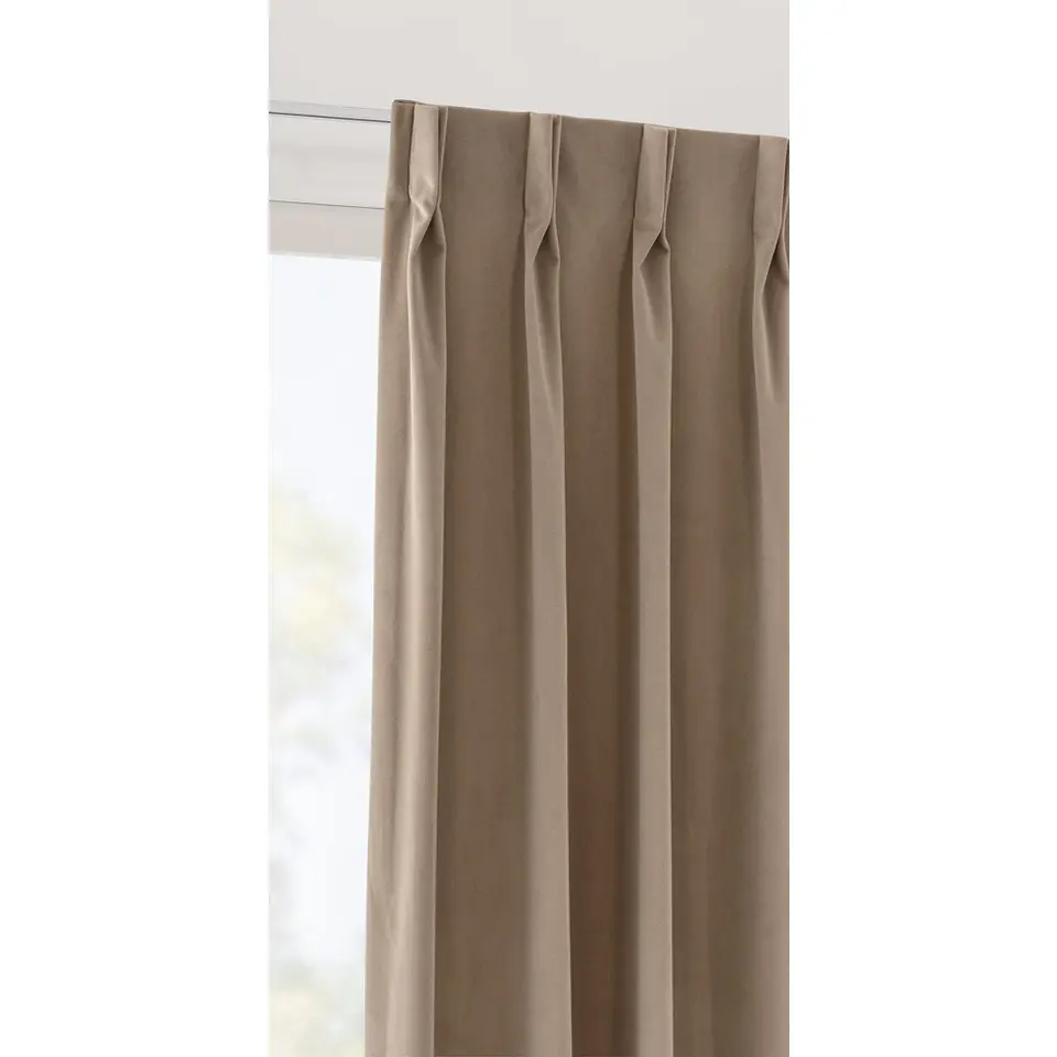 Gordijnstof Kiki lichtdoorlatend - taupe/grijs