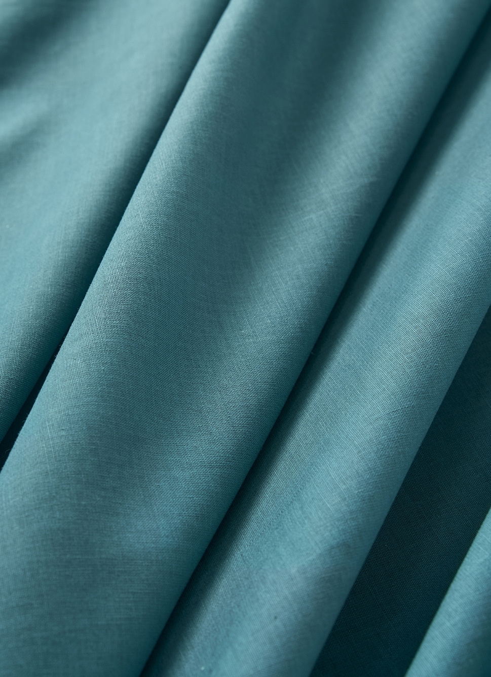 DRAP PLAT UNI EN COTON BLEU PAON