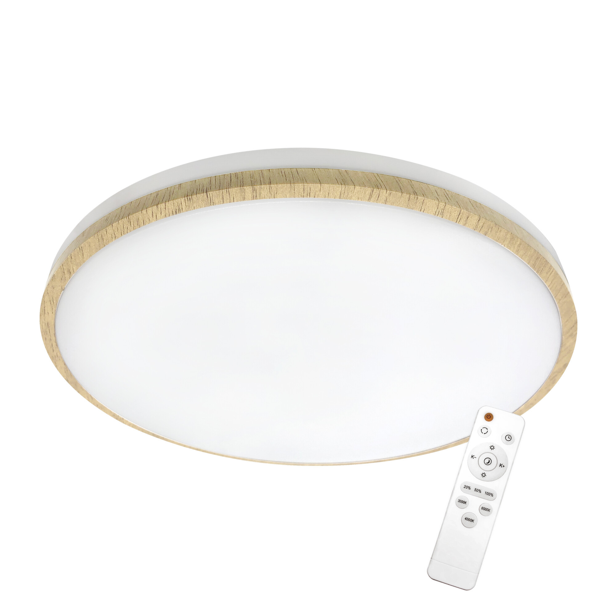 Plafoniera LED LL TALDOR CCT 24W 66663 LightLogic drewno pilot zmiana