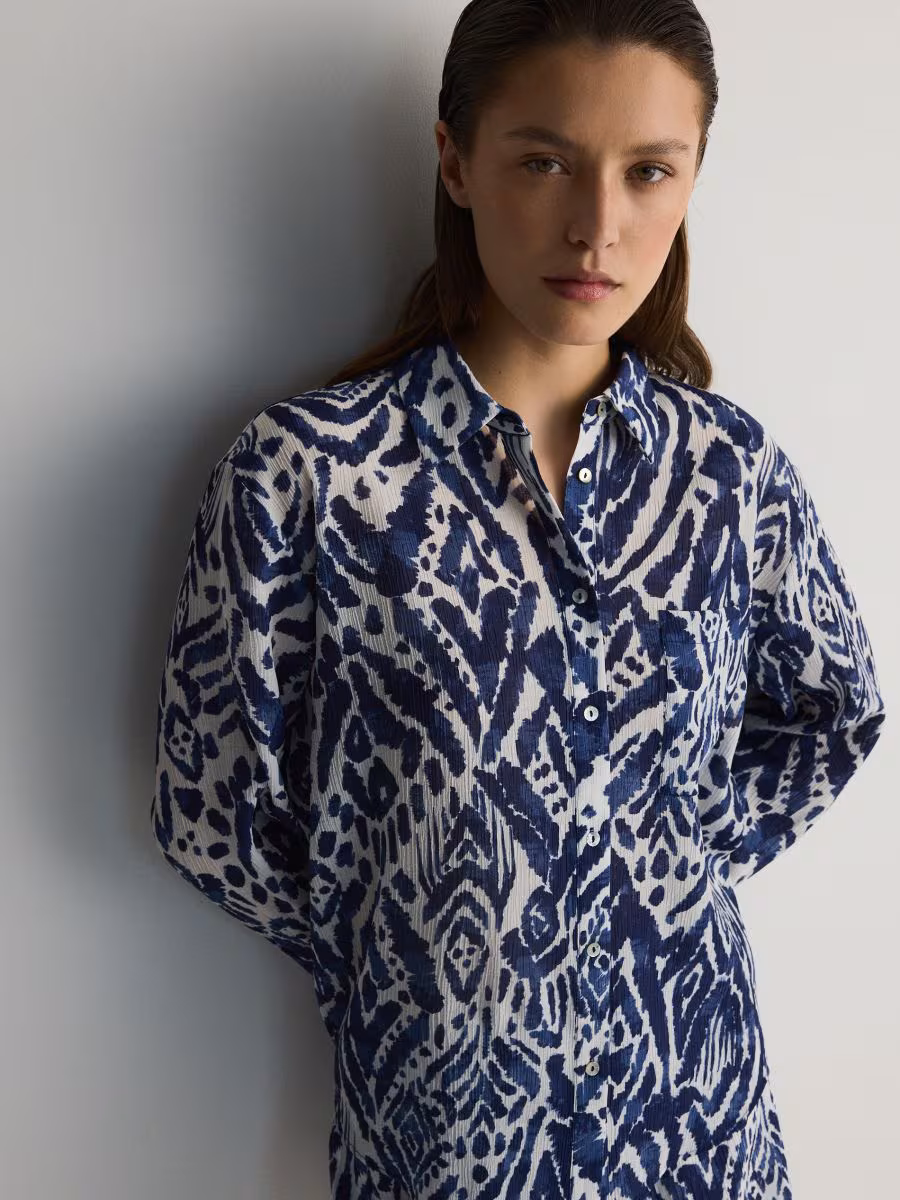 Patterned Viscose Shirt