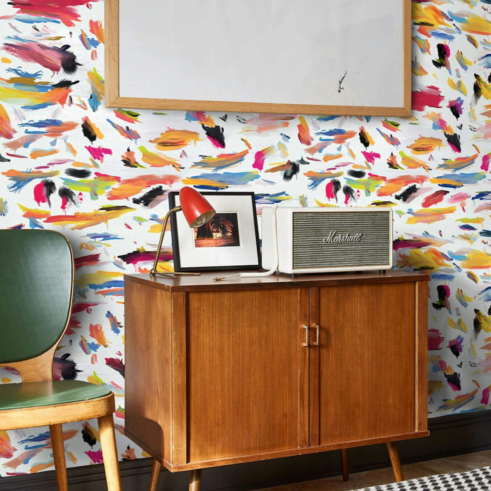 ARTISTICHE - Papier Peint Abstrait Coups de Pinceau 250x200 cm