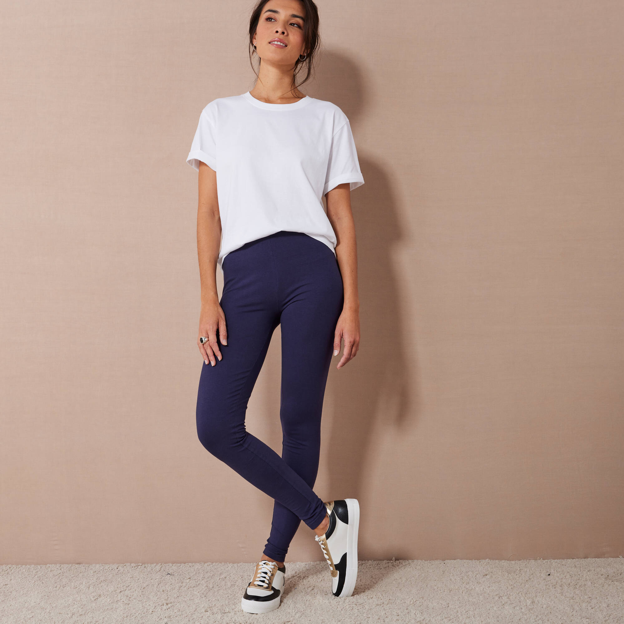 Legging uni maille jersey