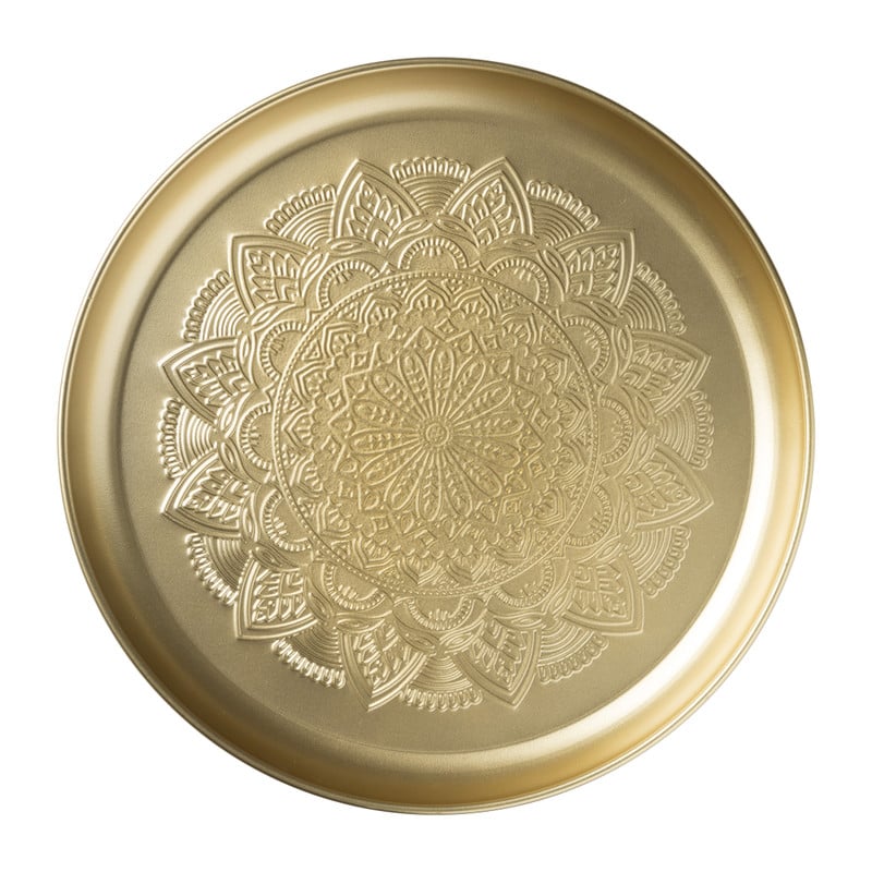 Plateau goud - metaal - &Oslash;35x3 cm
