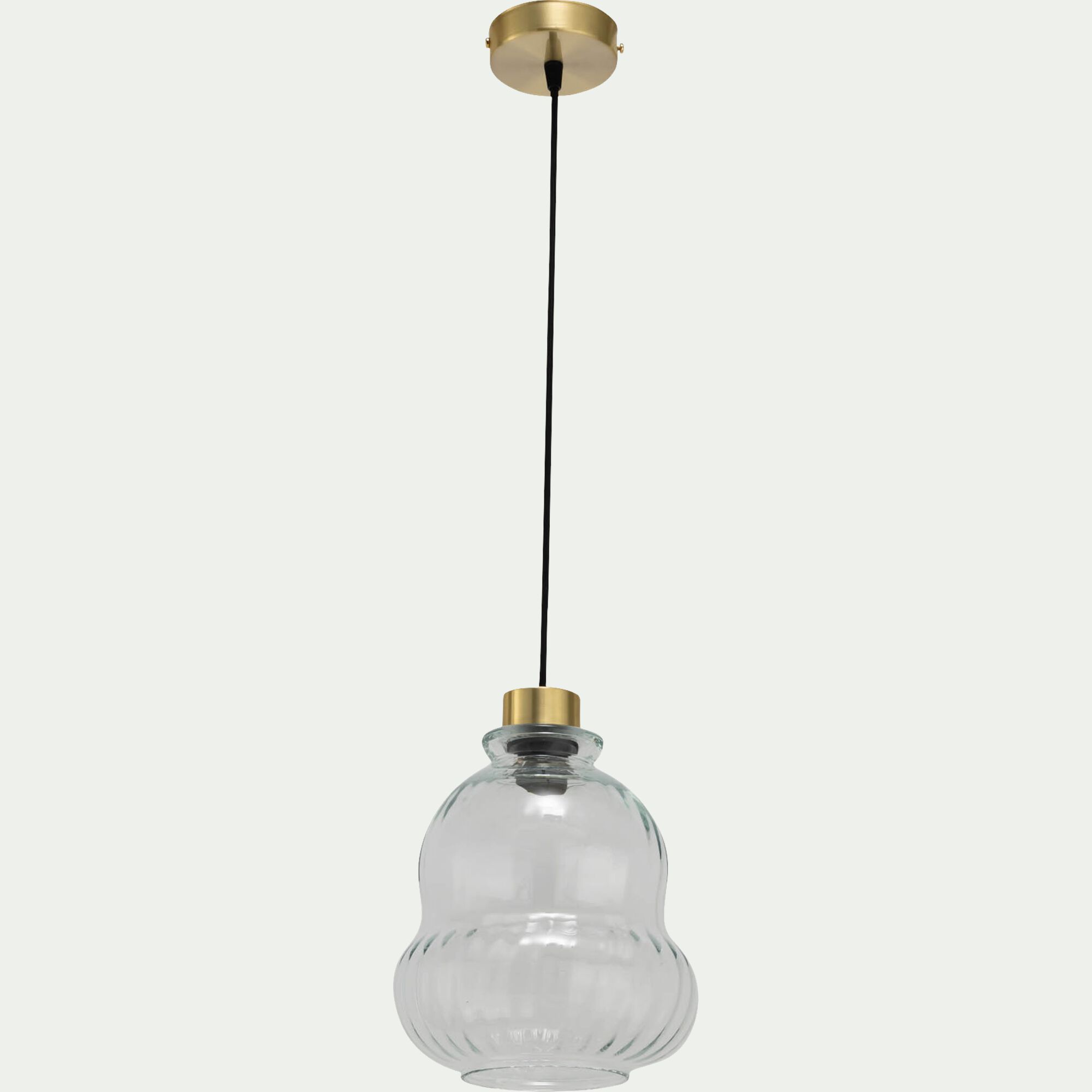 RAVELLO - Suspension électrifiée en verre D24,5cm - transparent