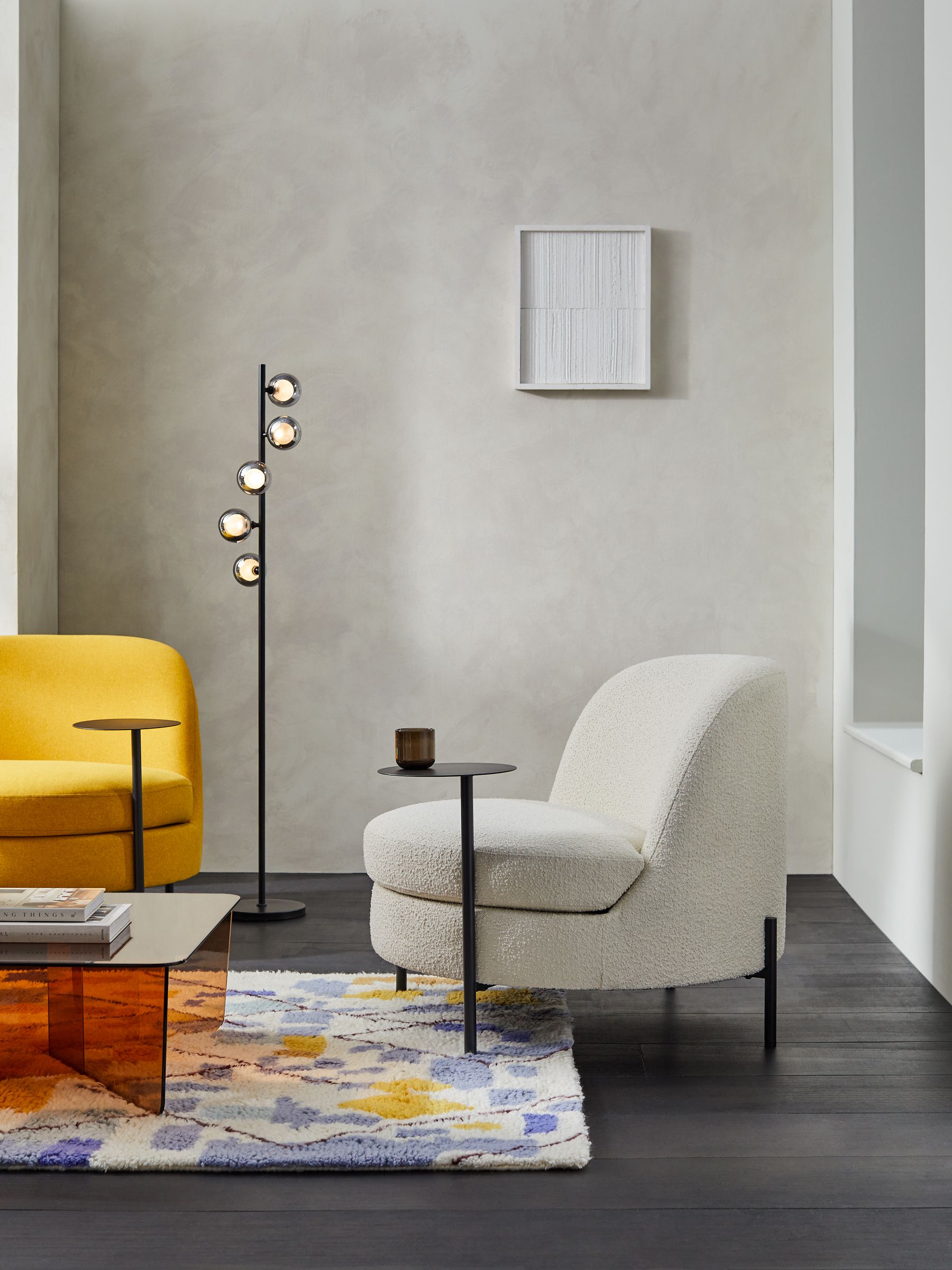 Mazie Accent Chair in Ivory Boucle
