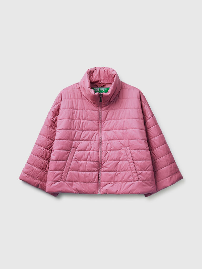 Lightweight padded jacket with 3/4 sleeves