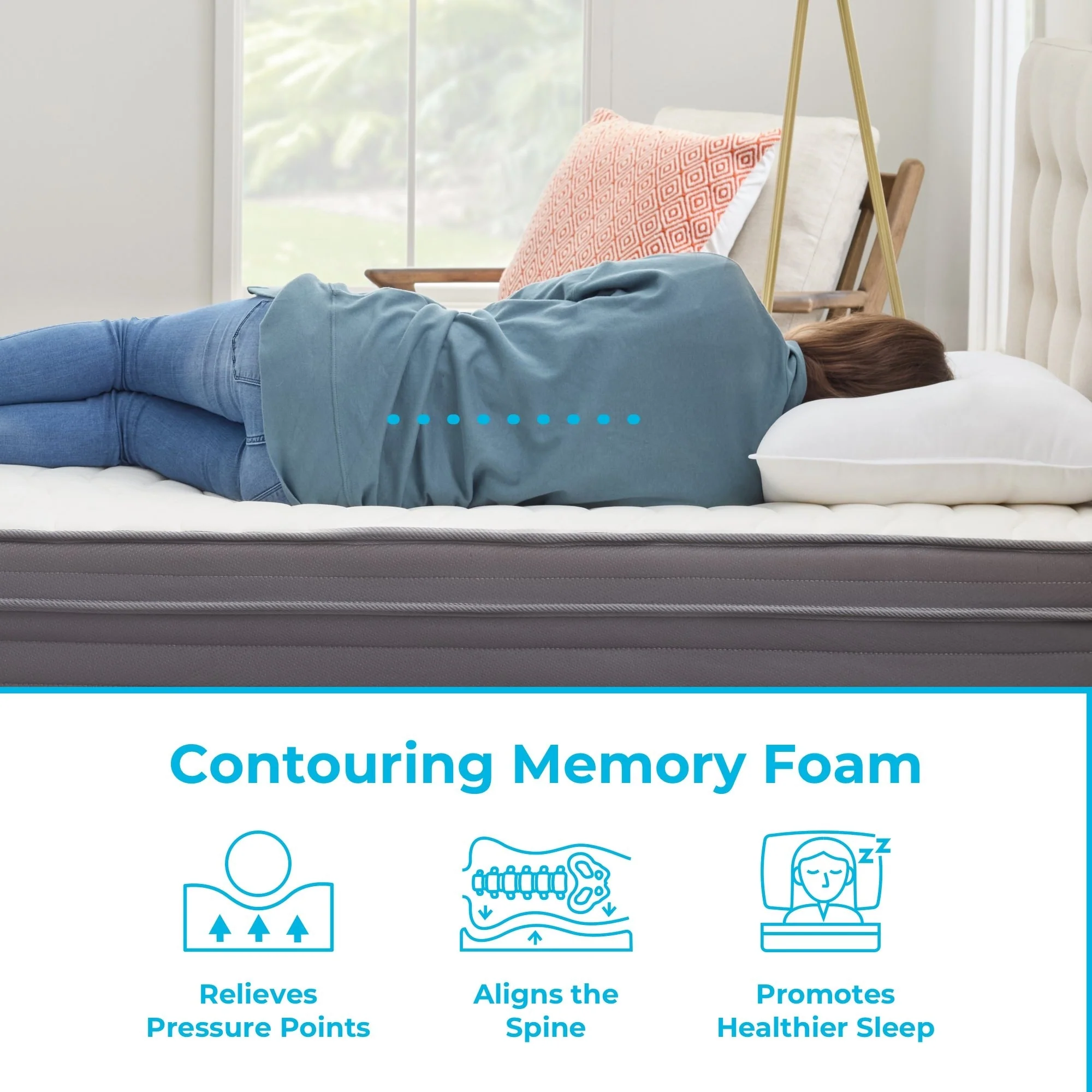 Linenspa 10 In. Medium Gel Memory Foam Hybrid Mattress