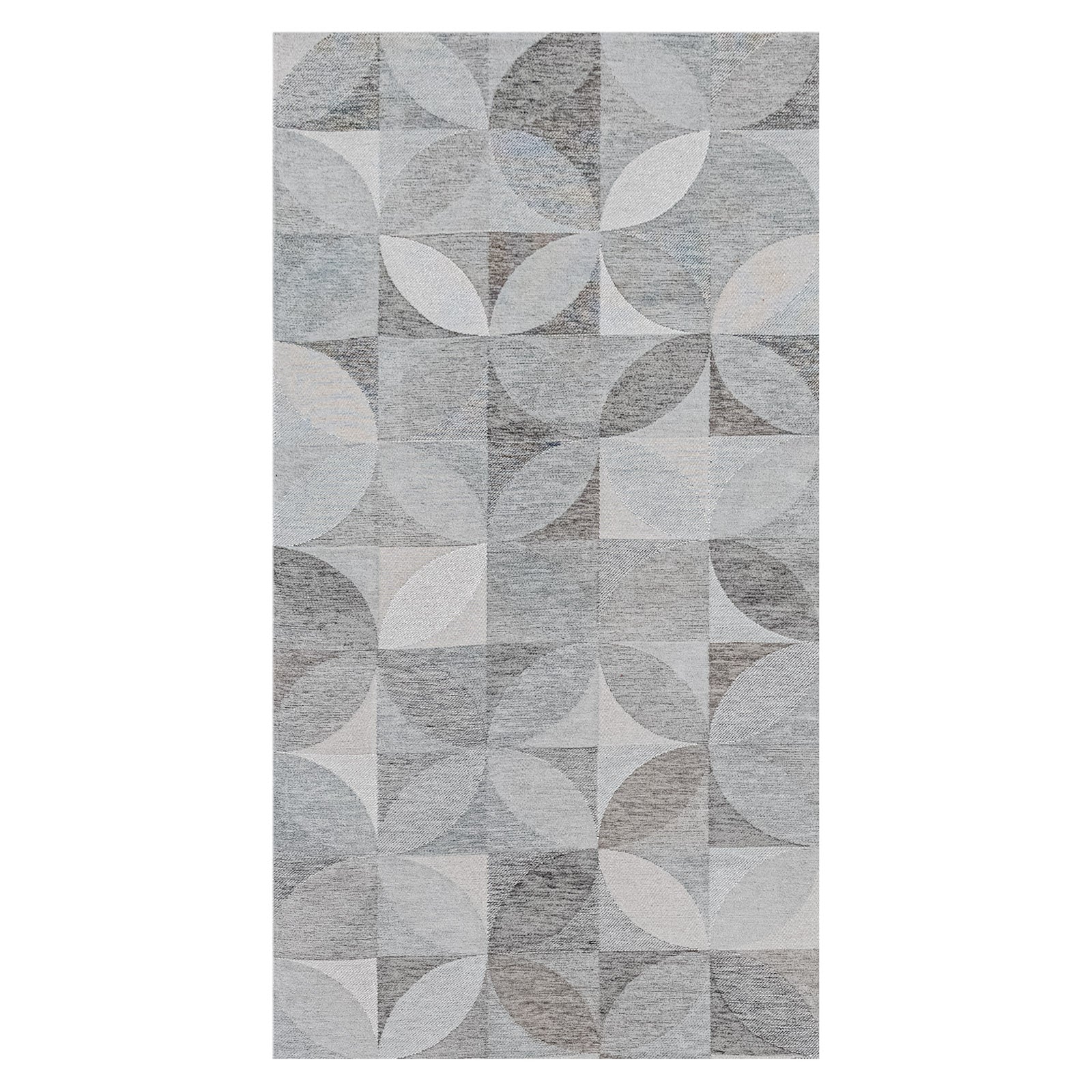 Lola&Moi vloerkleed Rock Crystal - zilver - 80x150cm