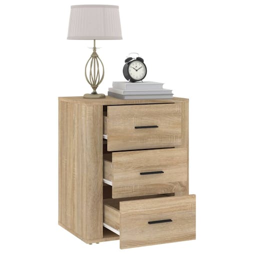 NNEVL Bedside Cabinet Sonoma Oak 50x36x60 cm Engineered Wood