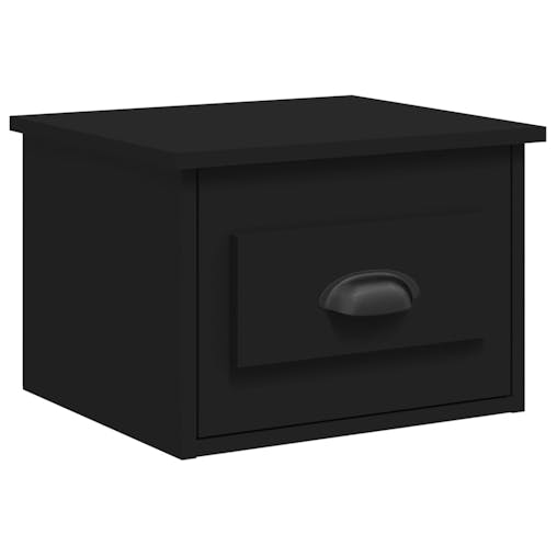 NNEVL Wall-mounted Bedside Cabinets 2 pcs Black 41.5x36x28cm