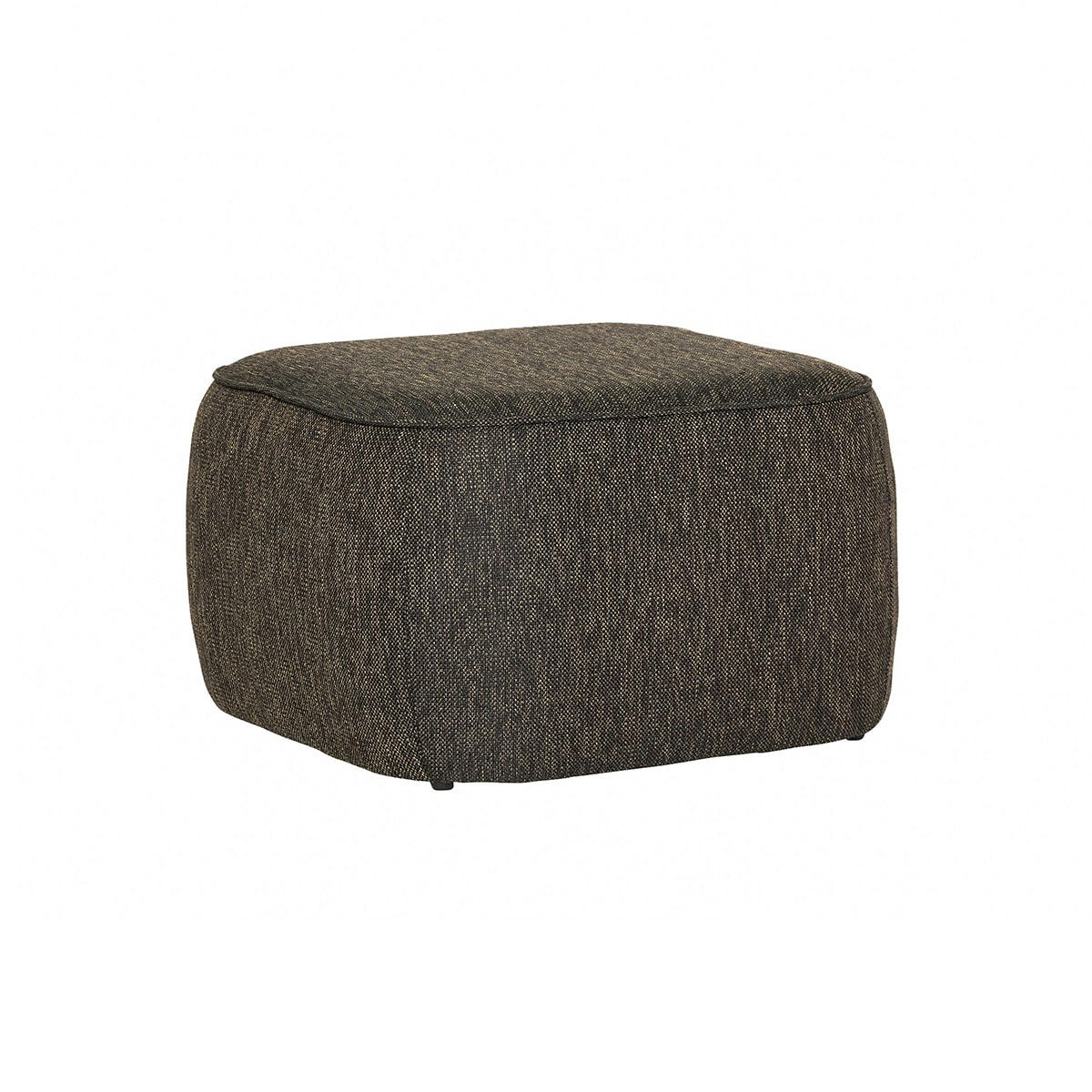 CUBE - Pouf en acrylique et polyester  marron foncé