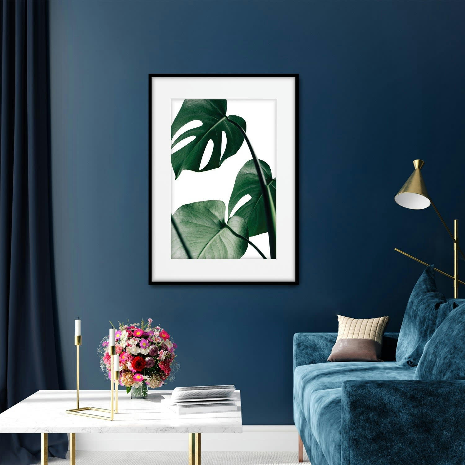 MONSTERA - Affiche avec cadre noir - Photographie Monstera - 30x40
