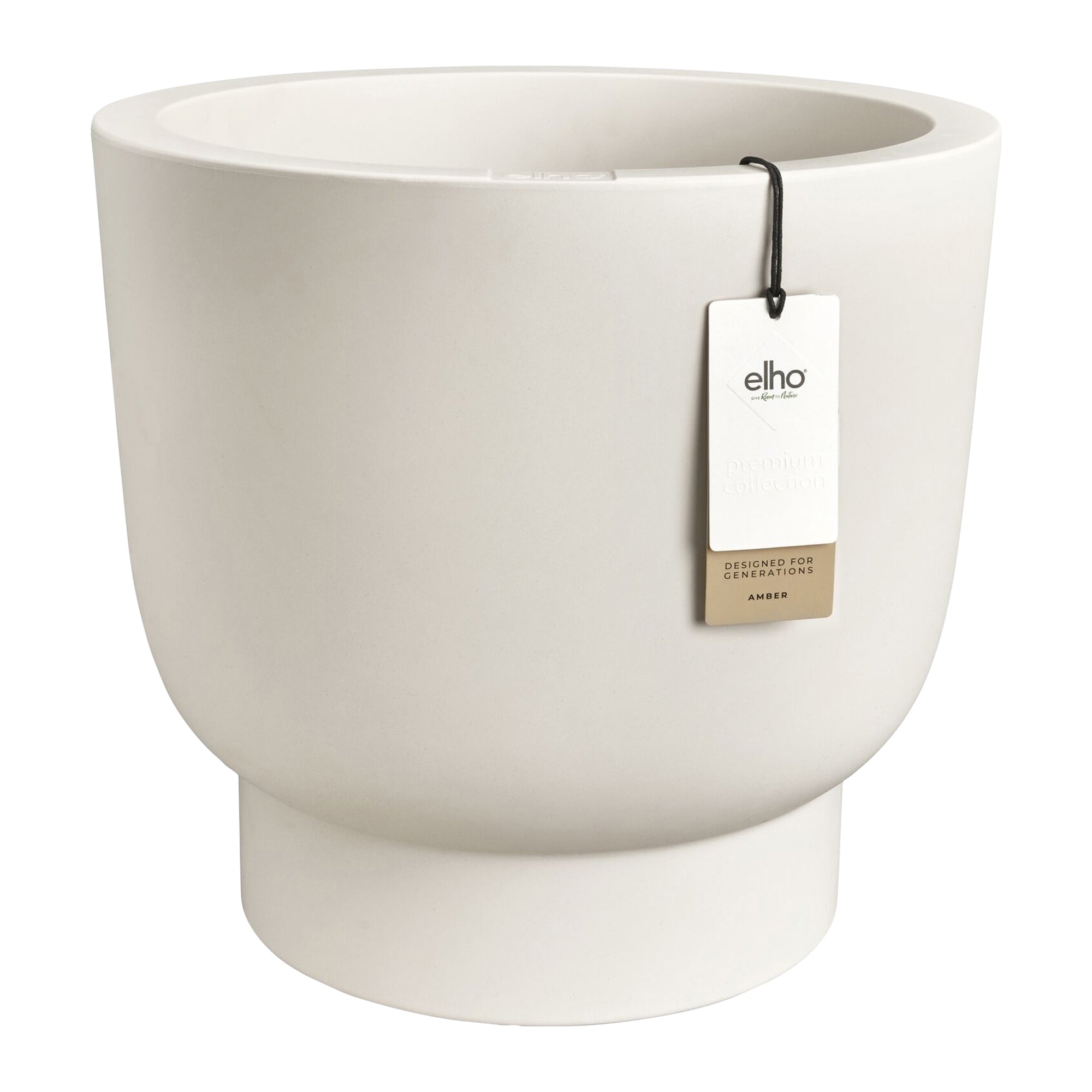 Elho Amber Grail 47 - Linnen wit - Ø 47 x H 45 cm - Binnen en Buiten -