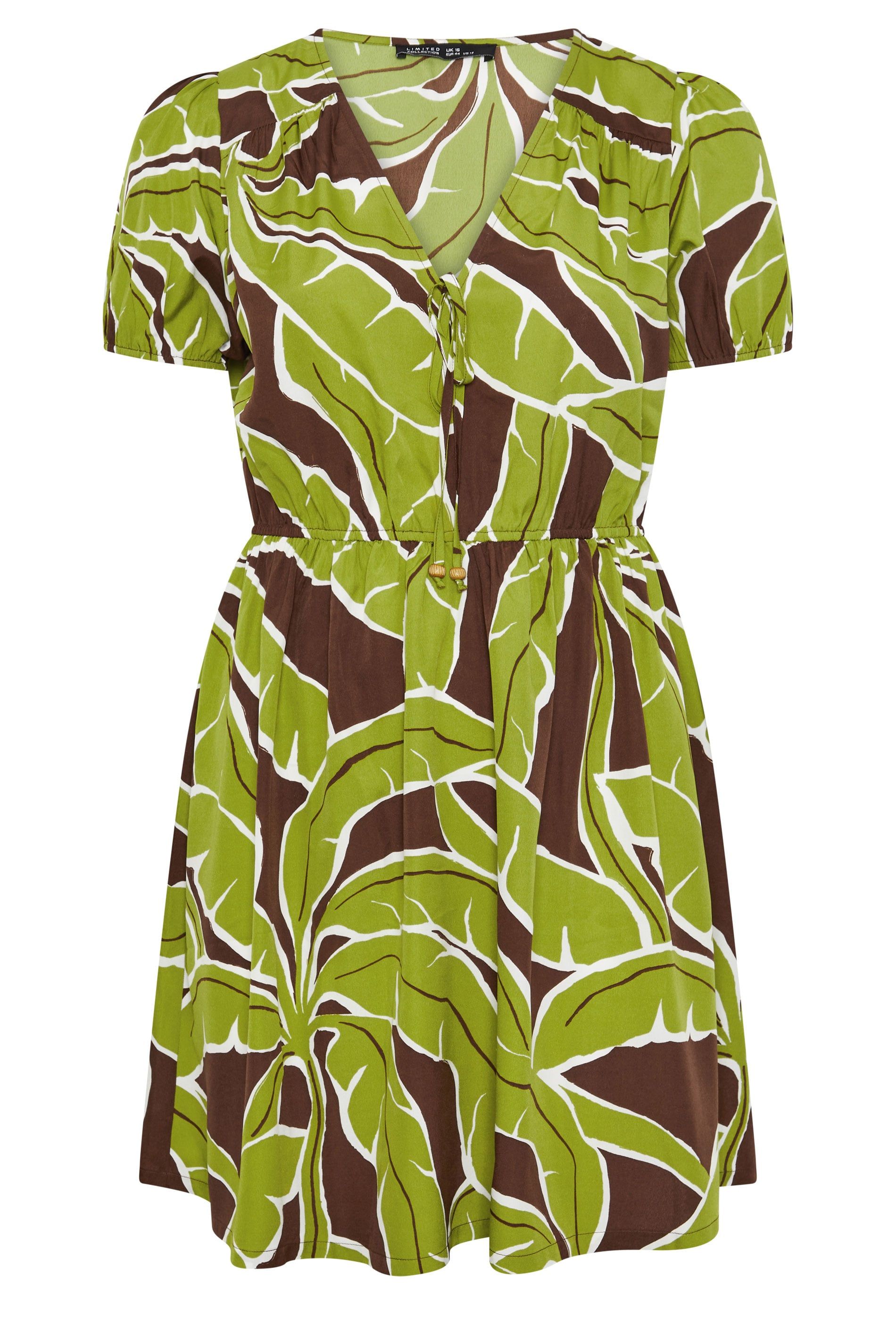 Yours Palm Leaf Mini Dress