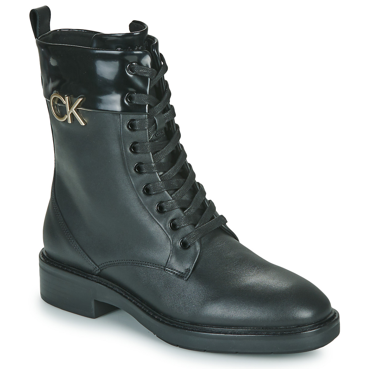 Calvin Klein Jeans - RUBBER SOLE COMBAT BOOT W/HW - Black
